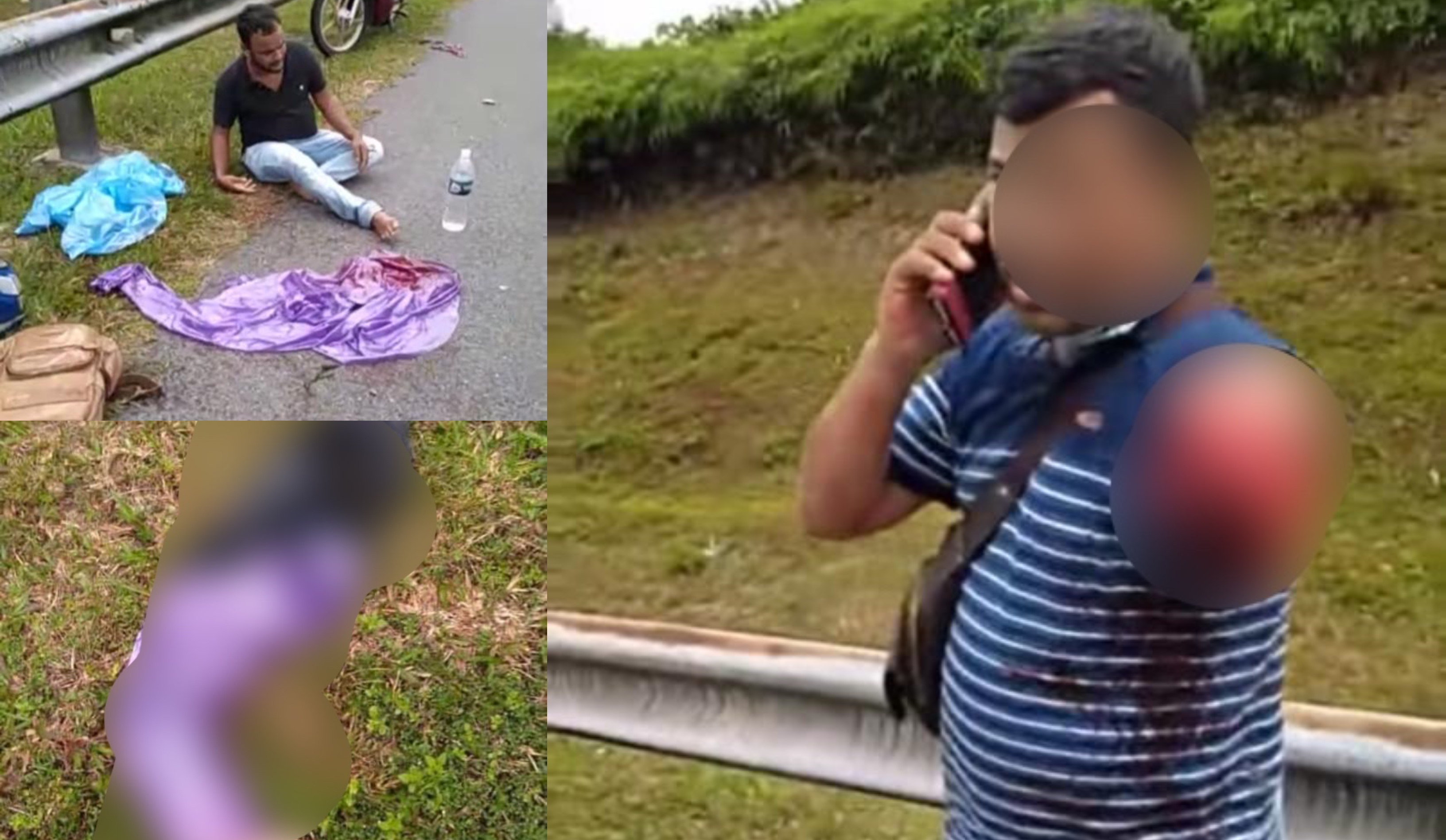Motosikal Hilang Kawalan & Terbabas, Lelaki Putus Tangan Kiri