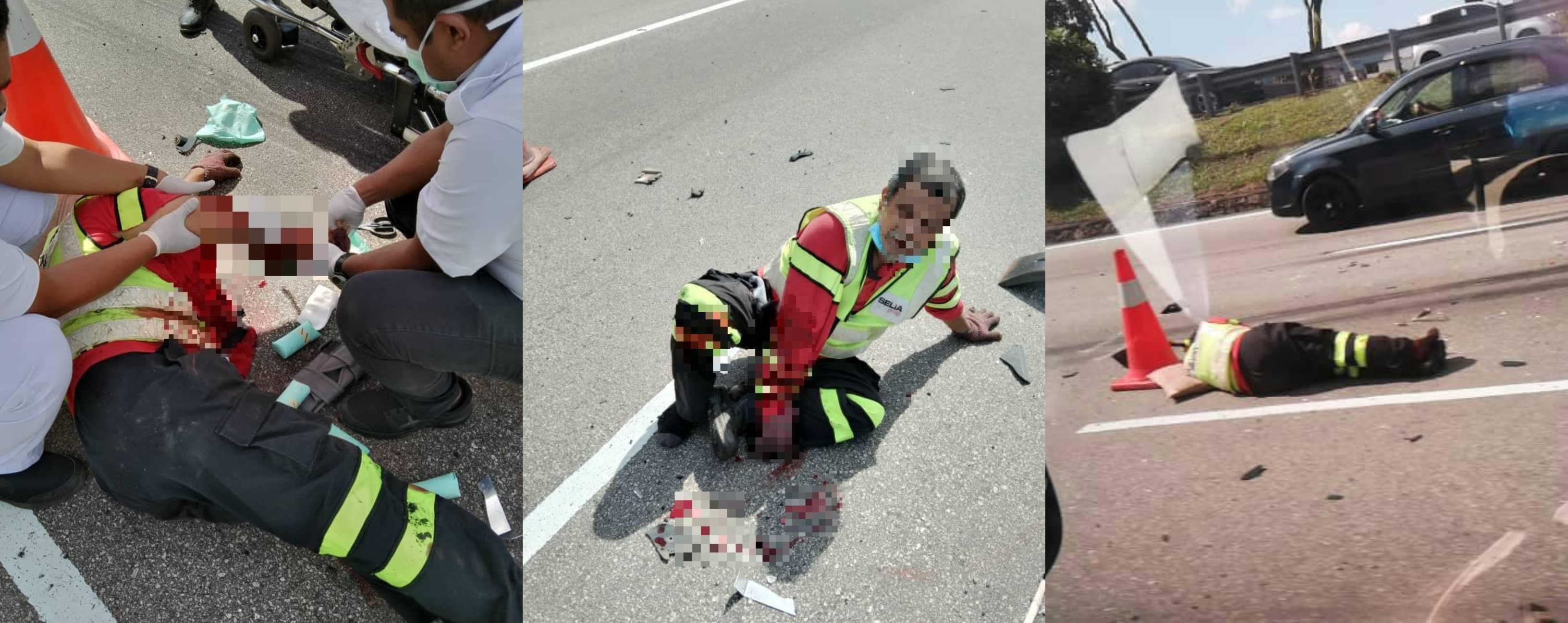 ‘Dekat Situ Memang Orang Bawak Laju…’ – Pakcik Susun Kon Kena Langgar, Tangan Sampai Nampak Isi Dalam!