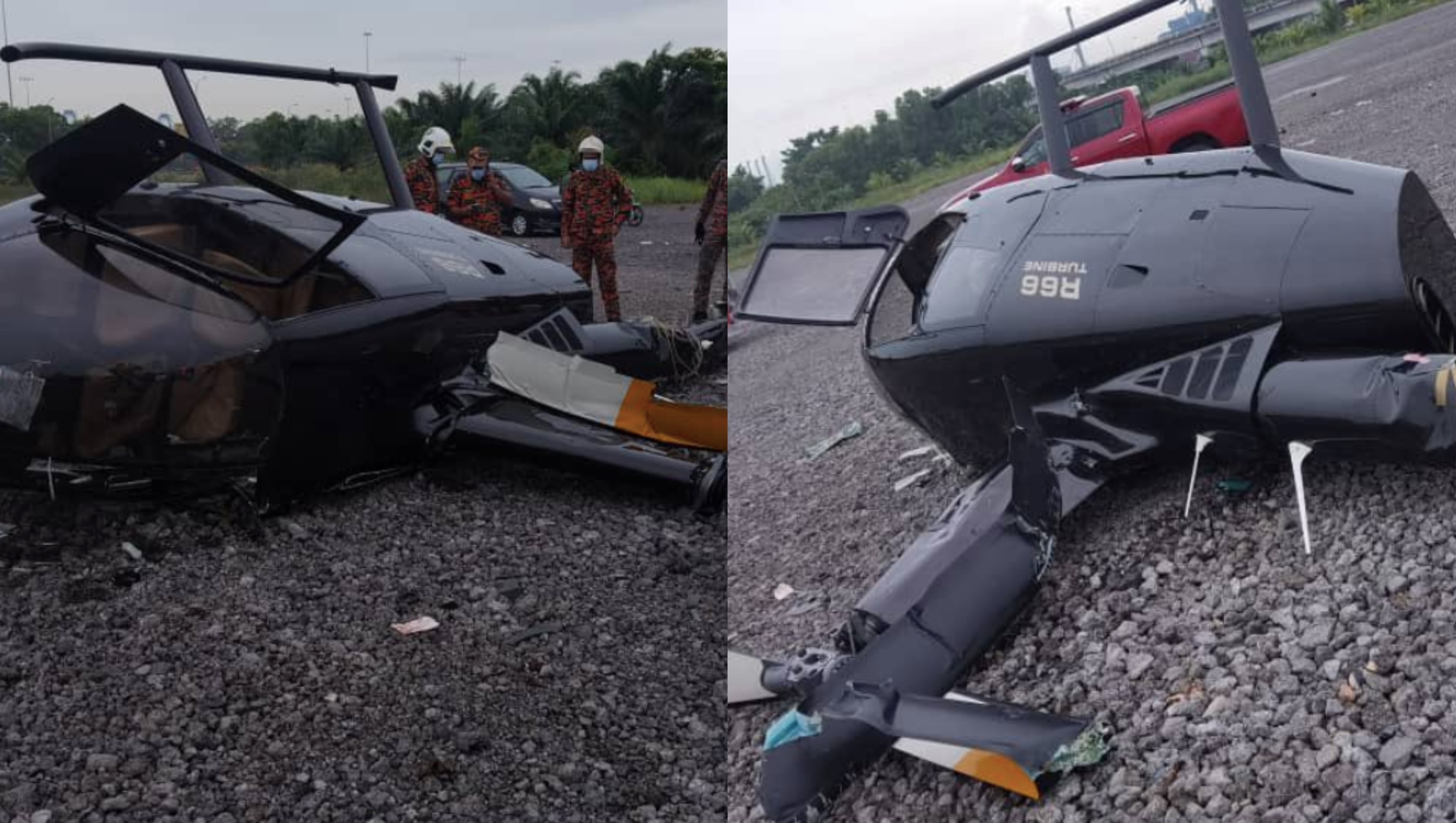 Helikopter Persendirian Terhempas, 2 Mangsa Cedera