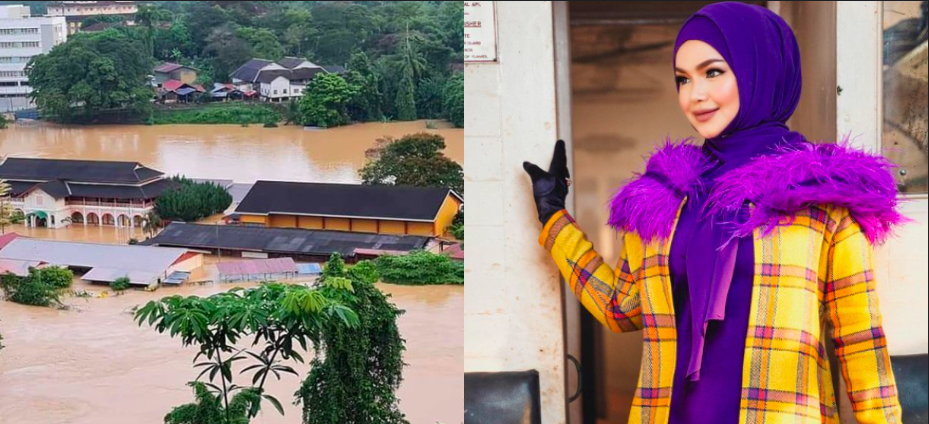 Bangunan Kelas Hanya Nampak Bumbung, Siti Nurhaliza Hulur Sumbangan Buat Mangsa Banjir Di Pahang