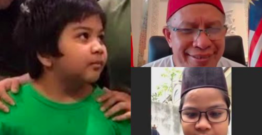 ‘Nanti Kita Makan Nasi Bersama’ – Menteri Agama Video Call Kanak-Kanak Kehilangan Bapa Akibat Covid-19