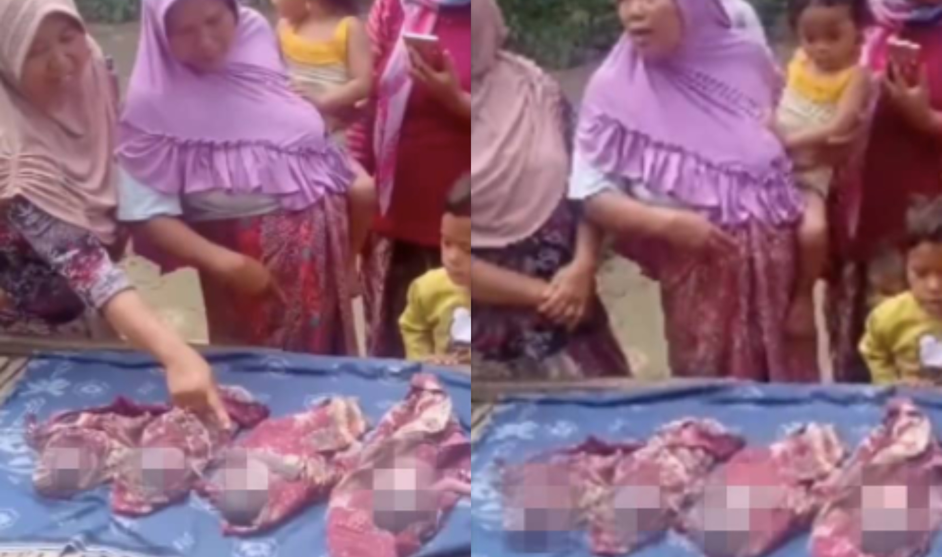[VIDEO] Tak Sempat Panggil Bidan, Wanita Ini Lahirkan Anak Kembar 4 Seorang Diri Sebelum Semuanya Disahkan Meninggal Dunia