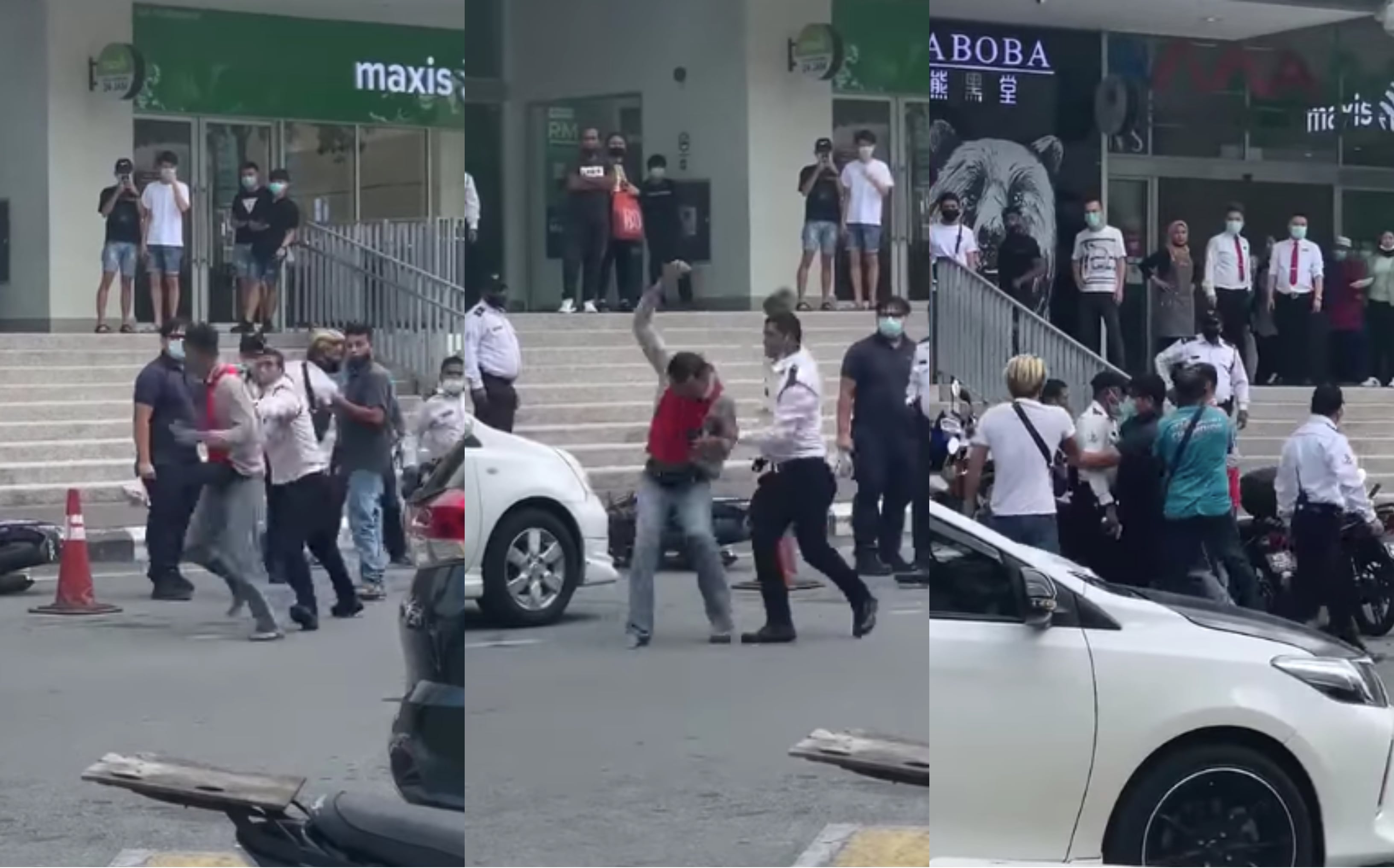 Gara-Gara Ingkar Arahan Parking, Lelaki ‘Dibelasah’ Teruk 6 Pengawal Keselamatan Bangladesh