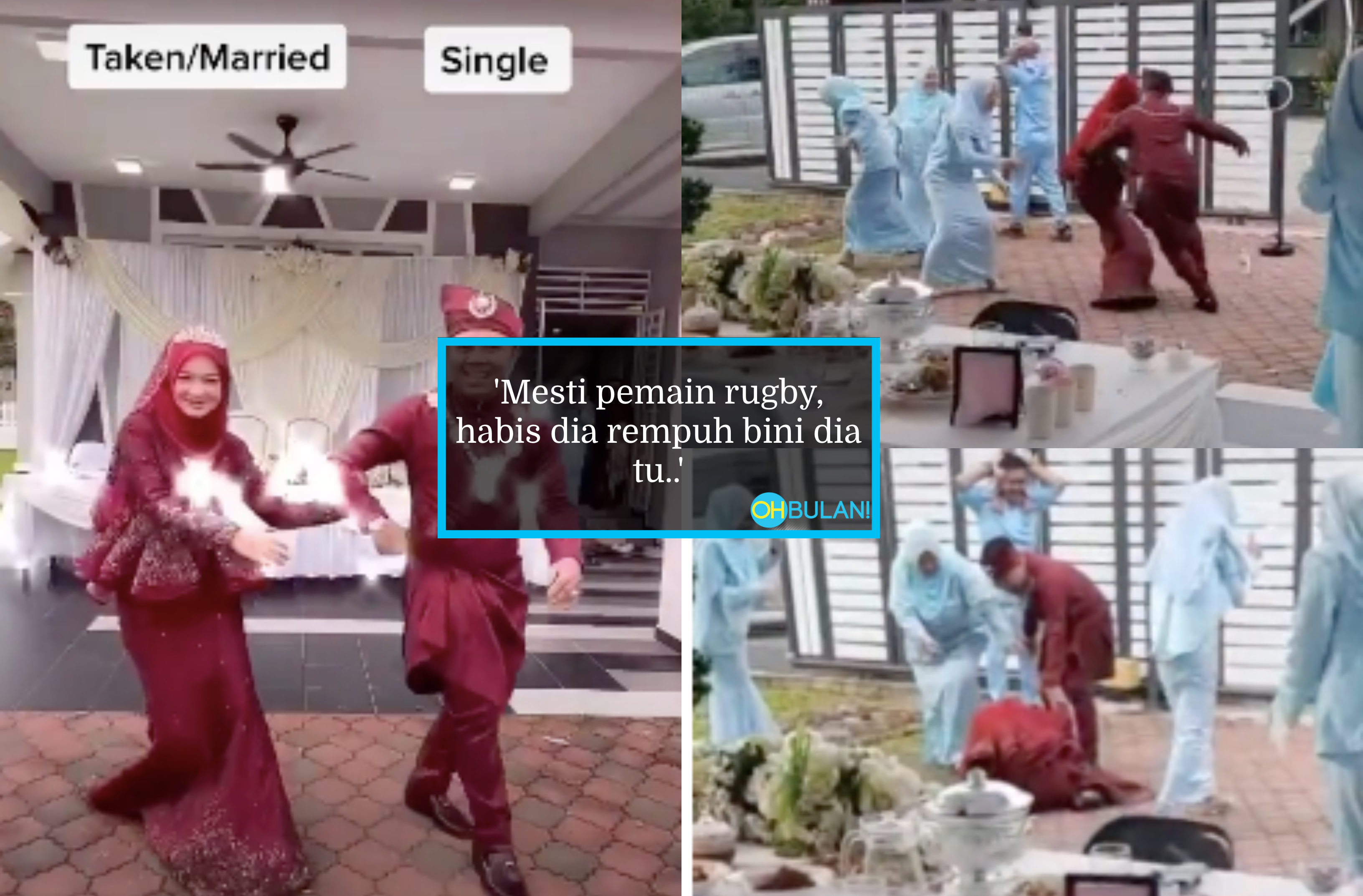 [VIDEO] Tengah Syok Buat TikTok, Sekali Pengantin Lelaki Buat ‘Hal’ Sampai Isteri Tergolek, Lucu Habis!
