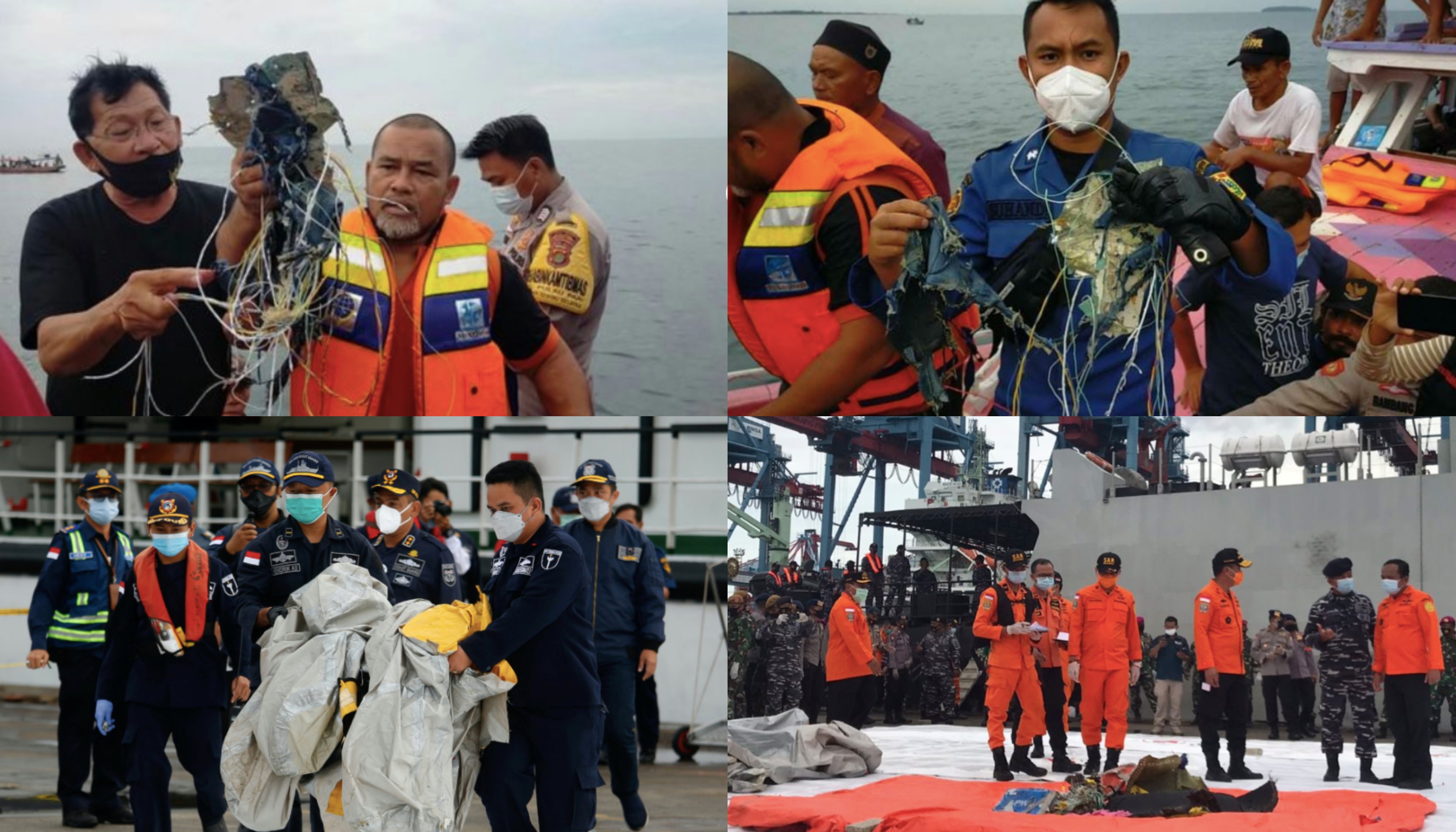 [FOTO] Cebisan Bangkai, Mayat Penumpang Sriwijaya Air Akhirnya Ditemui