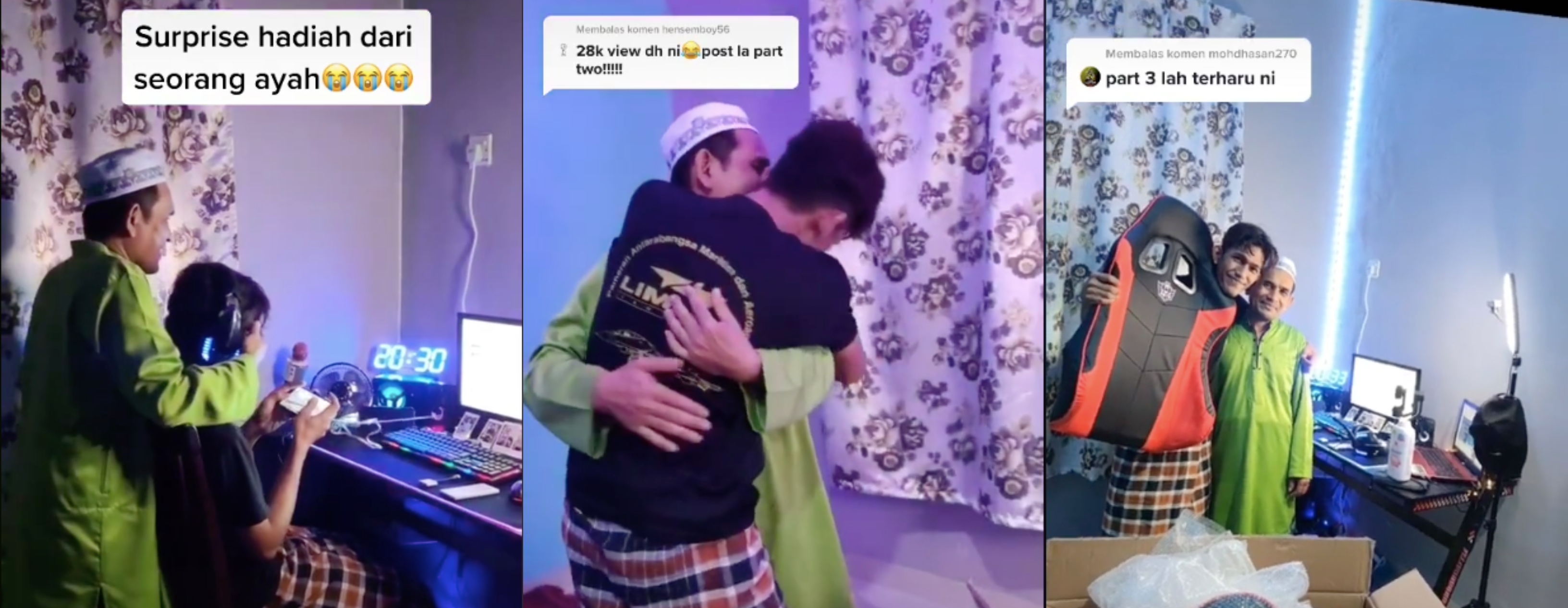 ‘Baru Semangat Anak Ayah Nak Main Game’ – Pemuda Sebak Bapa Hadiahkan Kerusi Gaming