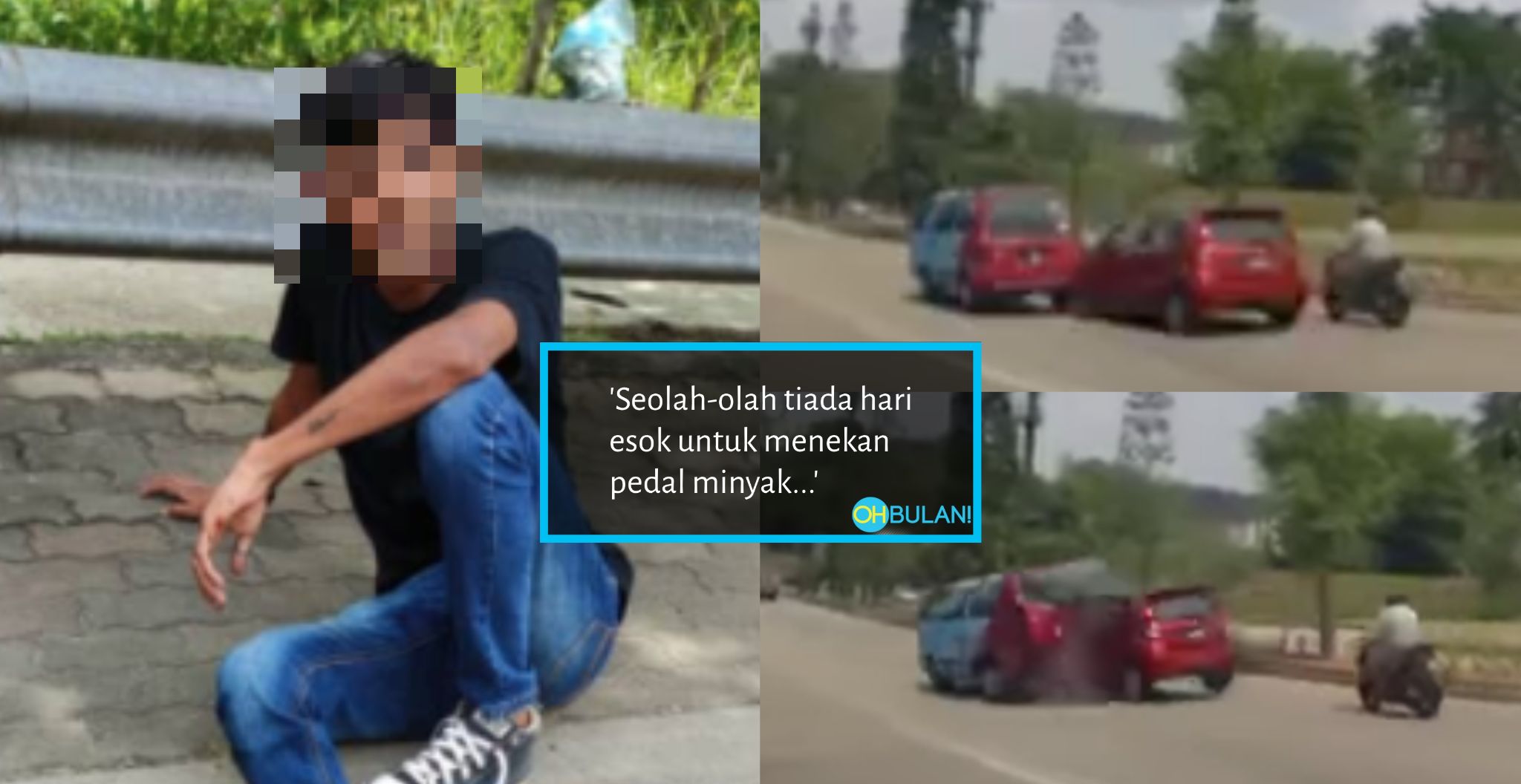 [VIDEO] Dah Langgar Pemandu Van Sampai Cedera Parah, Boleh Pula Nak Larikan Diri