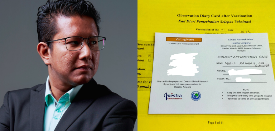 Lengkap Tujuh Hari Selepas Suntikan Pertama, Lelaki Kongsi Pengalaman Ujian Pra-Klinikal Vaksin Covid-19