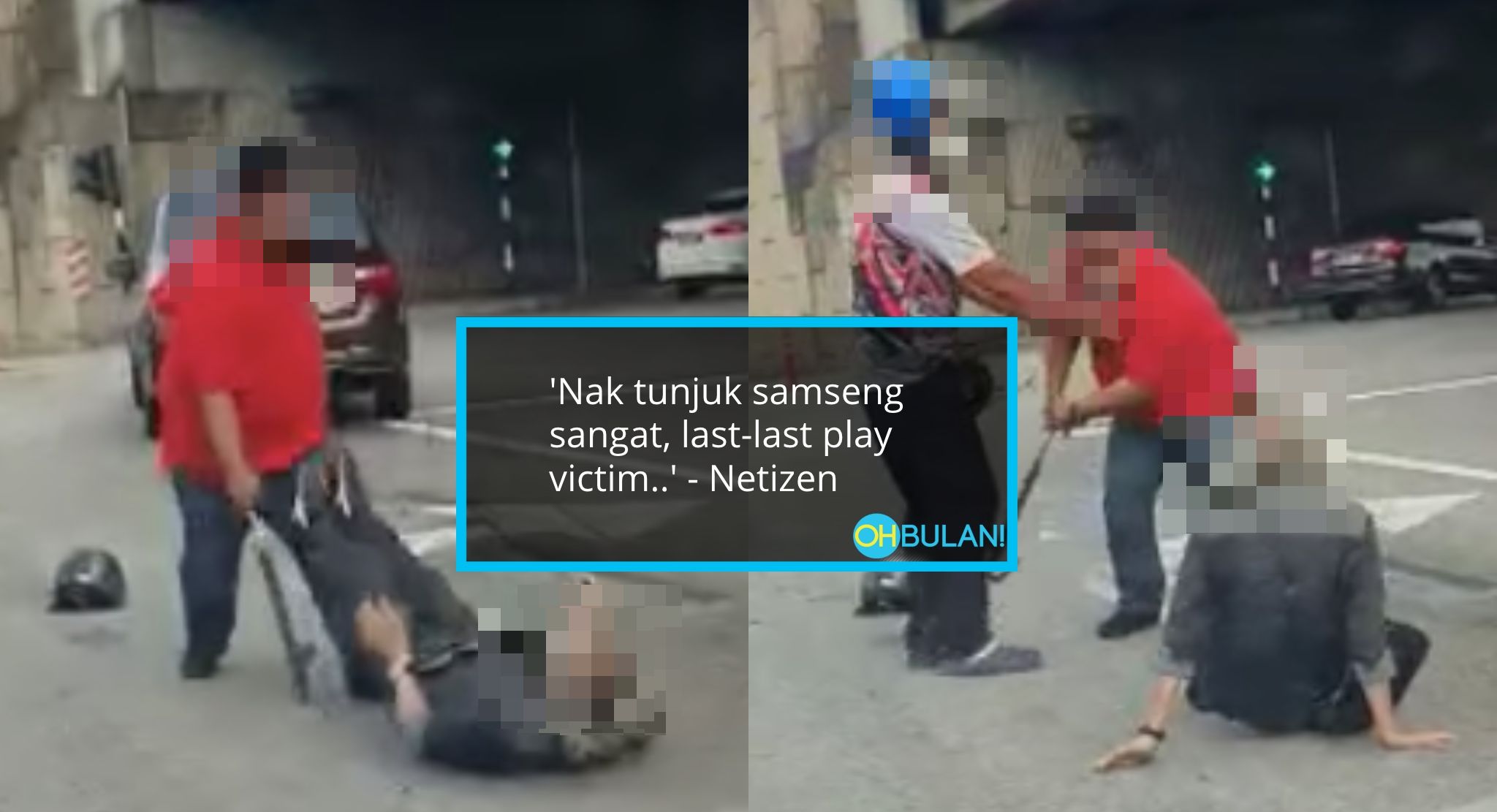 Pemandu Teksi ‘Makan’ Steering Lock