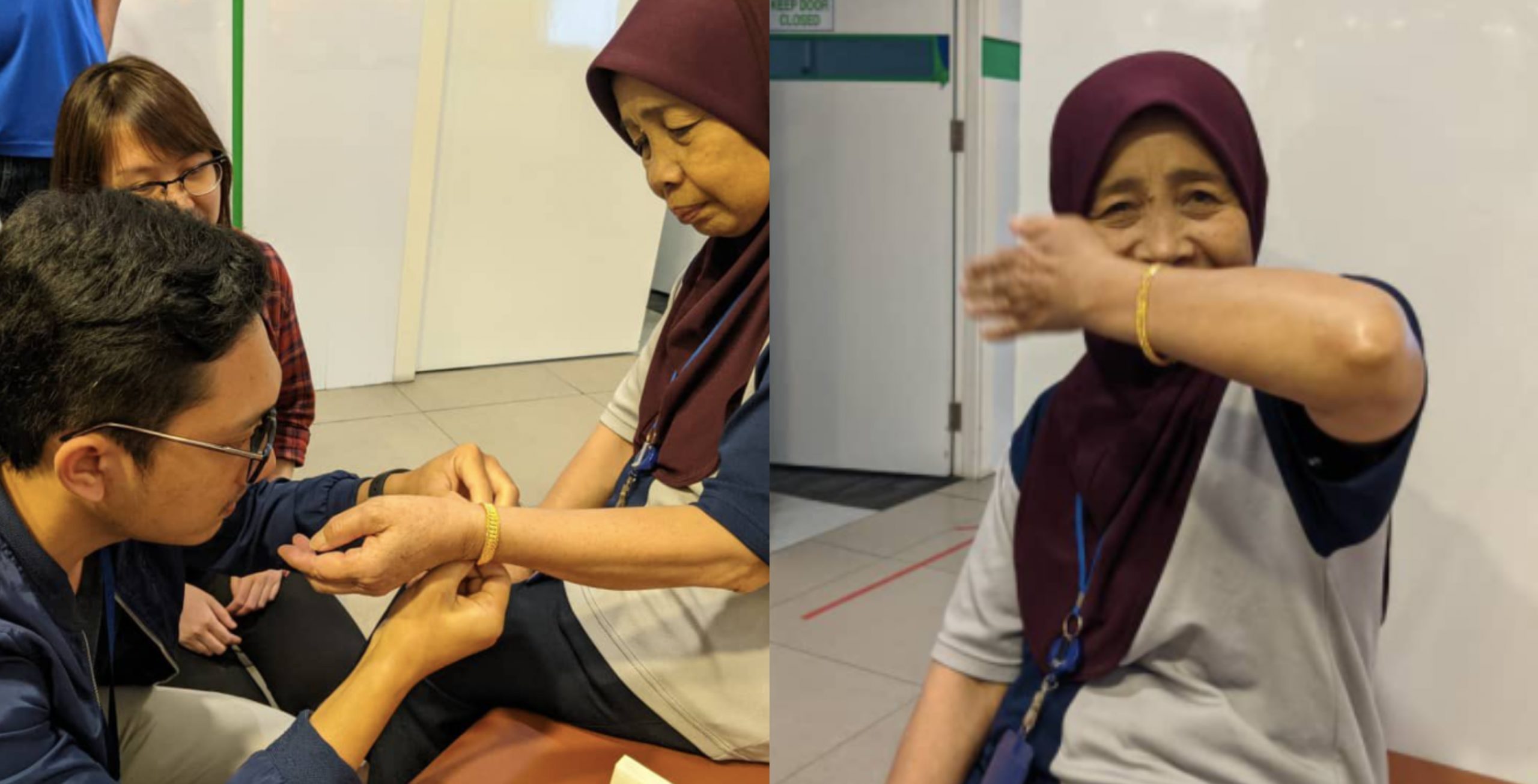Syarikat Pindah Pejabat, Lelaki & Rakan Sekerja Balas ‘Budi’ Hadiahkan Makcik Cleaner Gelang Emas