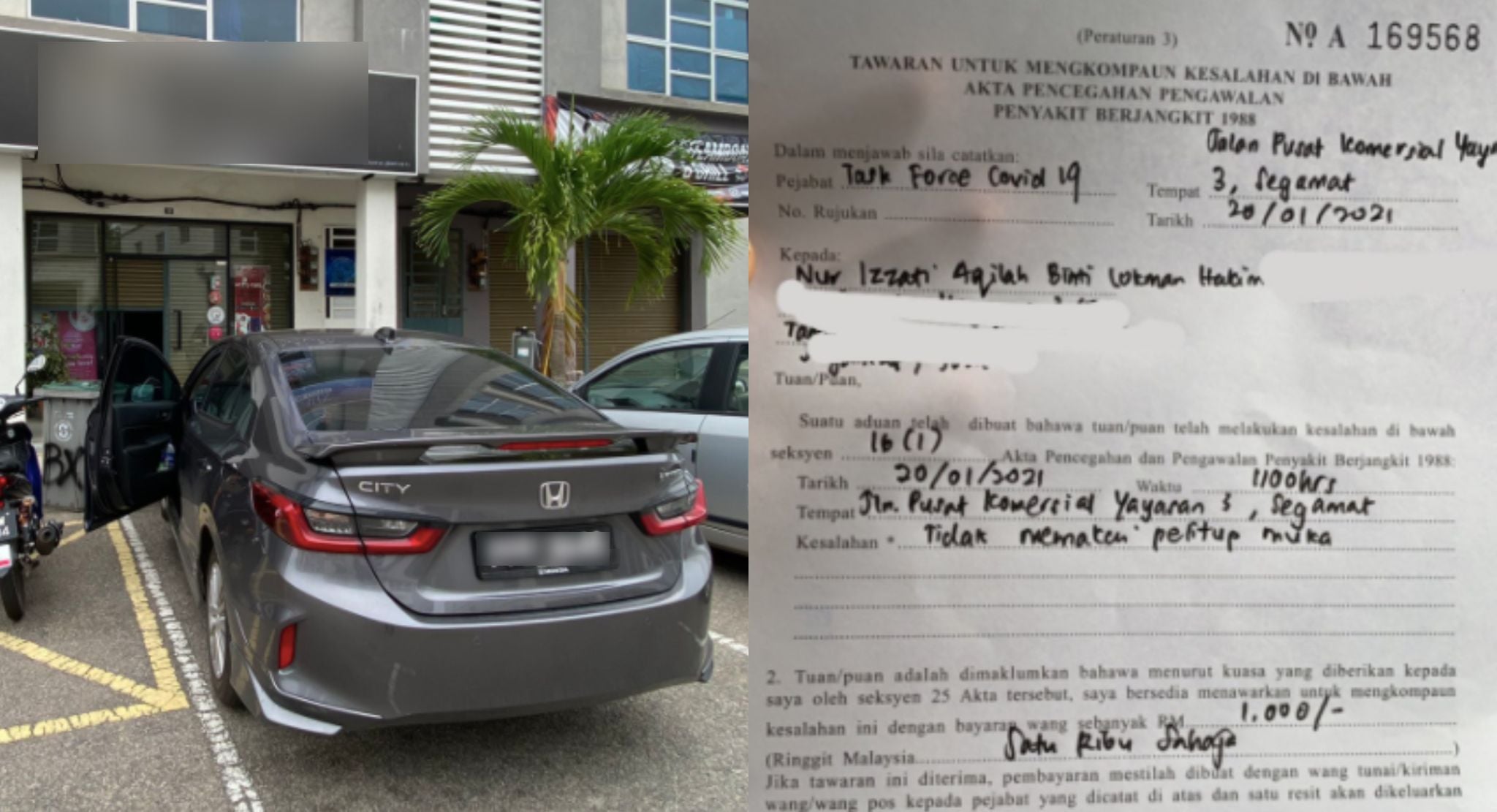 Saman RM1k Tak Pakai Pelitup Muka Di Tempat Awam Ditarik Balik