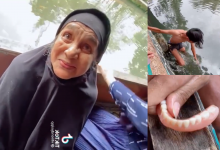 [VIDEO] Gigi Palsu Nenek Jatuh Dalam Kolam, Cucu Sanggup Terjun Cari Sampai Dapat