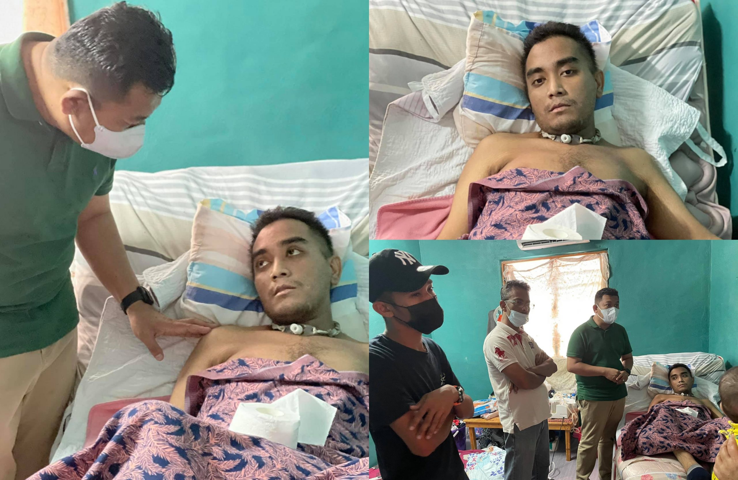 Suami Lumpuh Terlantar Atas Katil, Isteri Baru Bersalin, Keluarga Rayu Bantuan