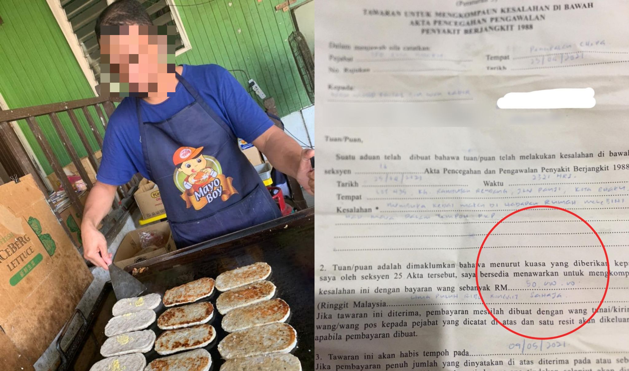 Peniaga Burger Dakwa Kena Kompaun RM50k, Jual Burger Lebih Masa
