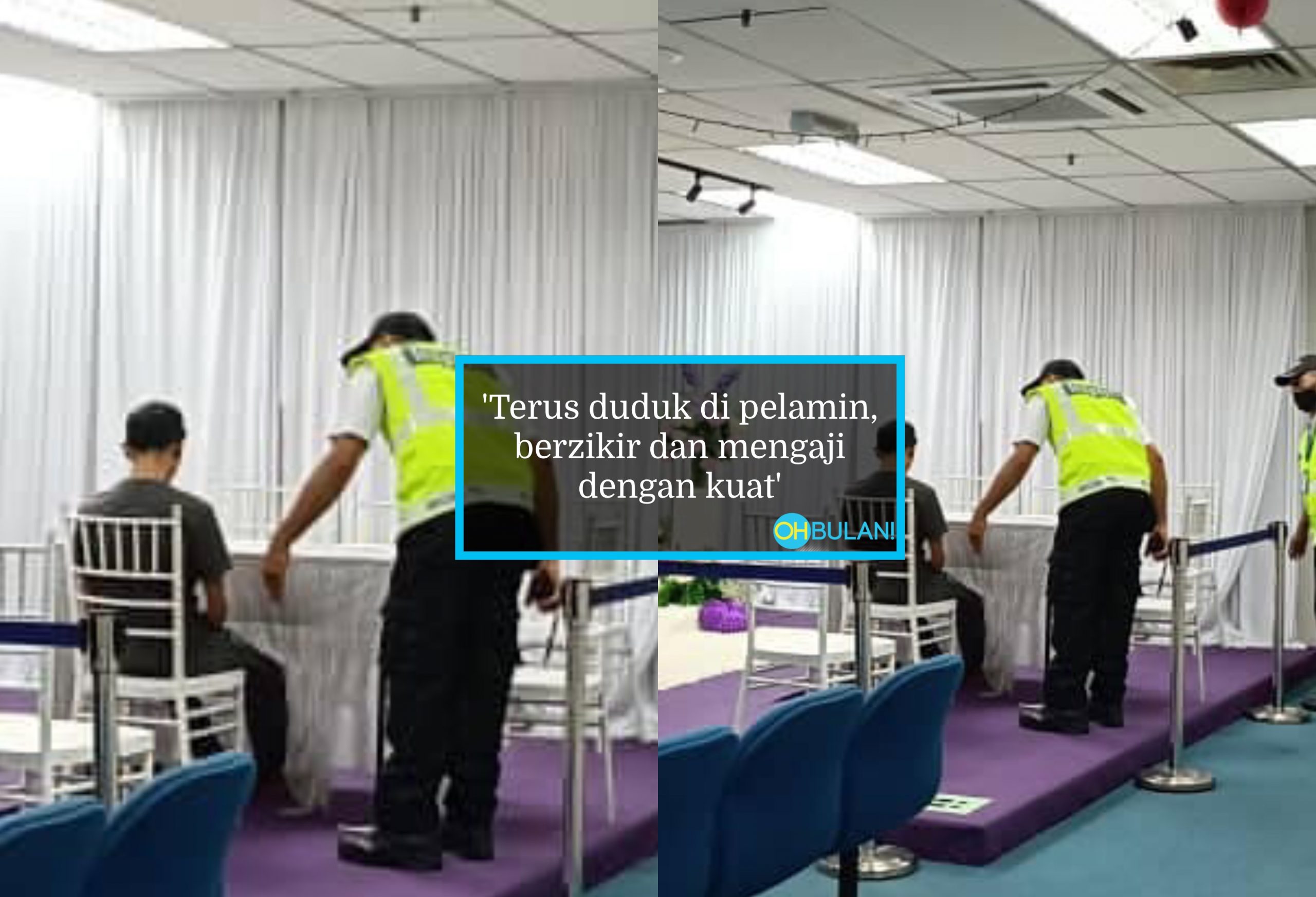 Lelaki Terjah Ruang Nikah Pejabat JAWI, Tiba-Tiba Duduk Atas Pelamin, Zikir & Mengaji Dengan Kuat