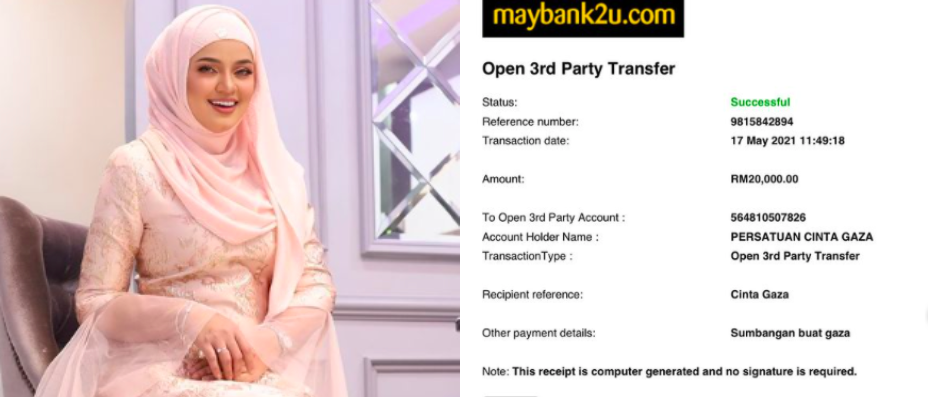 MUA Bellaz Derma RM20k Ke Persatuan Cinta Gaza
