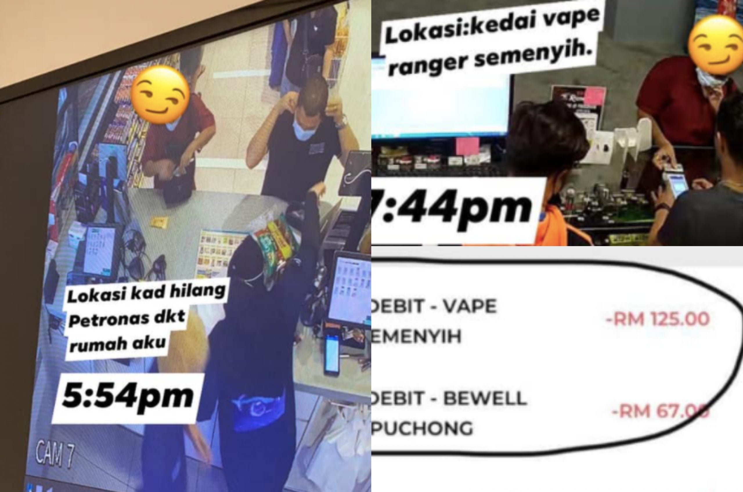 Tak Perasan Kad Bank Tercicir, ‘Pencuri’ Sempat Belanja Dekat Kedai Vape