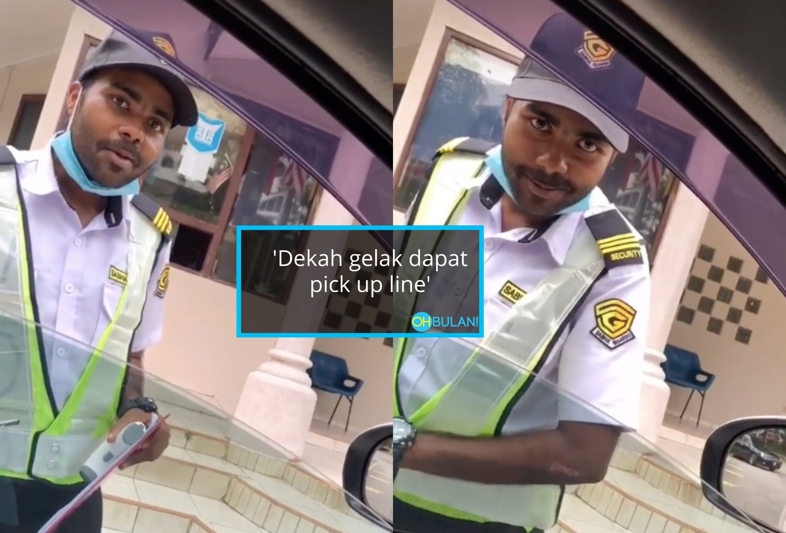 [VIDEO] Niat Nak Tanya Jalan, Sekali Abang Guard Belanja ‘Pick Up Line’, Memang ‘Smooth’ Habis Lah!