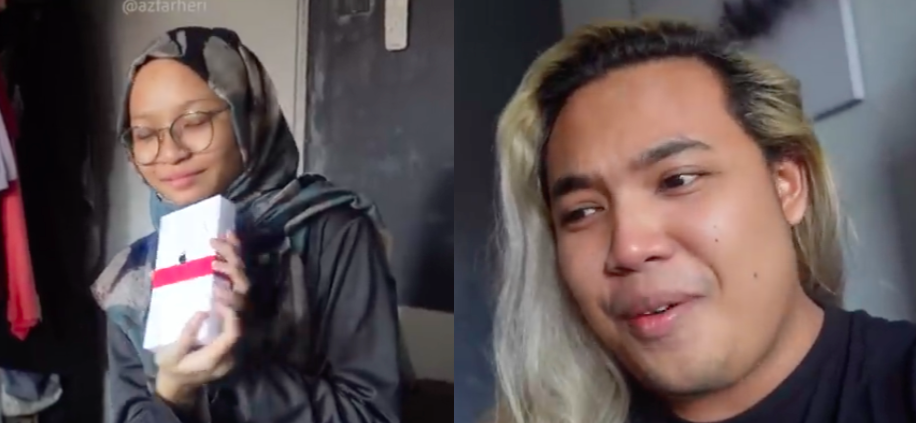 [VIDEO] Adik Dapat SPM 9A, Azfar Heri Hadiahkan Iphone 12… Terus Campak Phone Lama!