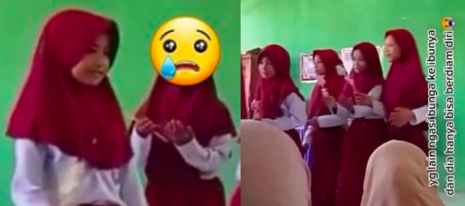 [VIDEO] Hanya Mampu Berdiam Diri Ketika Semua Rakan Beri Bunga Buat Ibu, Reaksi Anak Kecil Ini Undang Sebak