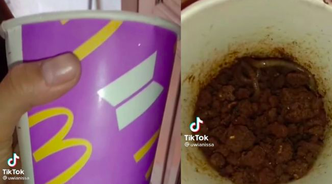 Punyalah Lama Beratur Nak Beli, Sekali Bapa Guna Cawan BTS Buat Letak Cacing!