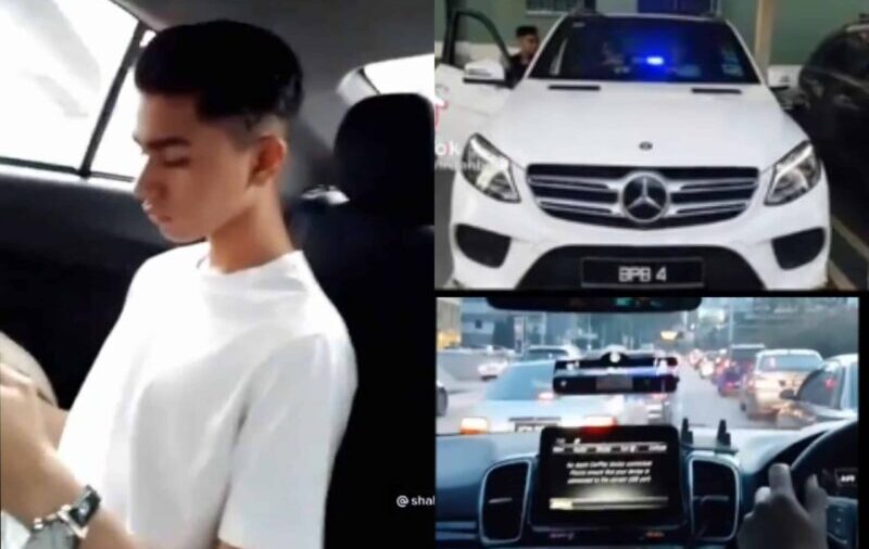 Polis Cari Pemilik Kereta Guna Lampu Strob Nak Lepas ‘Jammed’, Ada Asad Motawh Sekali