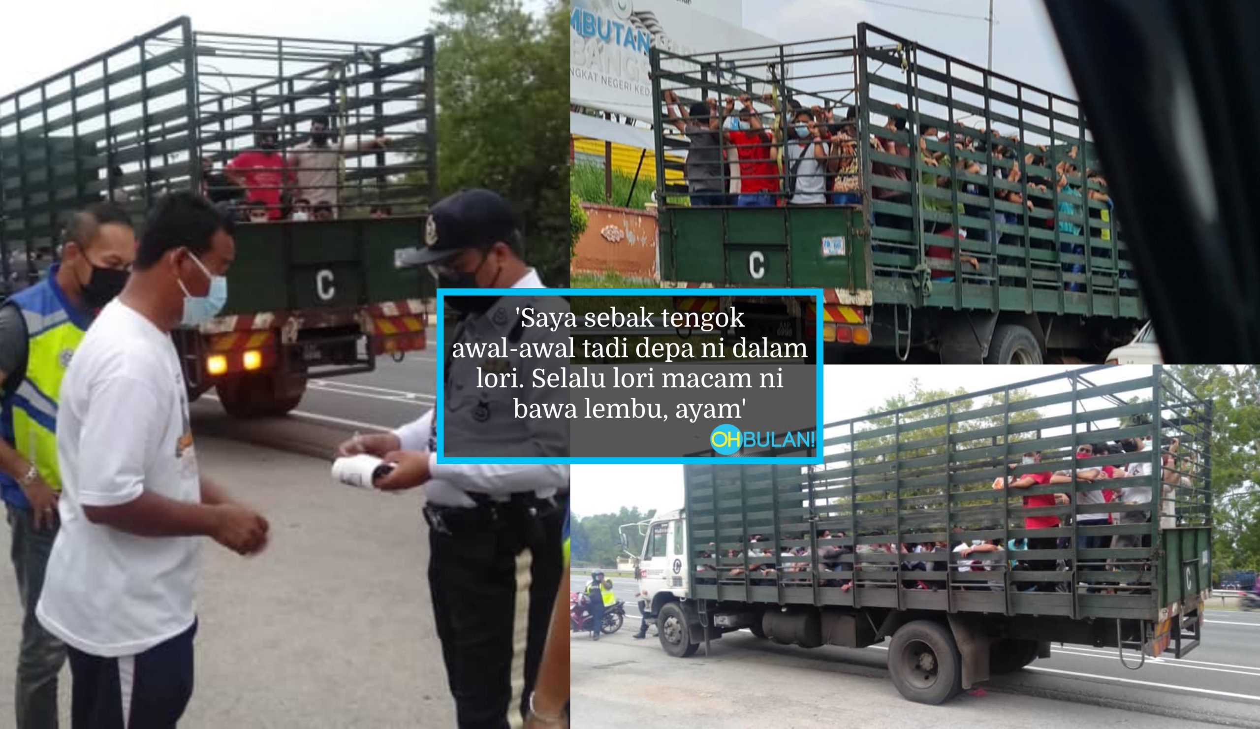 Polis Saman Pemandu Lori Bawa Pekerja Kilang Positif Covid-19