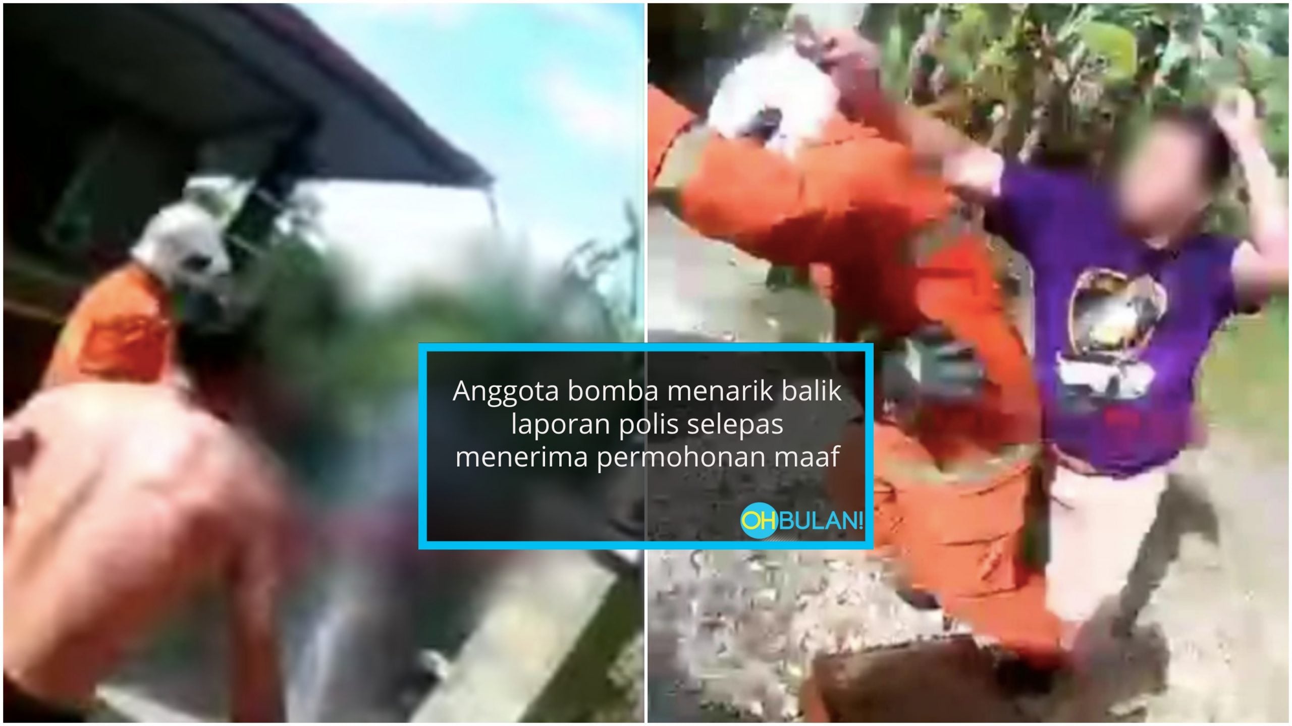 Lelaki Serang Bomba Gagal Kawal Emosi Lihat Rumah Pusaka Hangus Terbakar