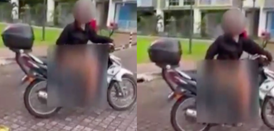 ‘Saya Terberak & Terkencing’ – Polis Siasat Video Viral Wanita Tunggang Motosikal Separuh Bogel