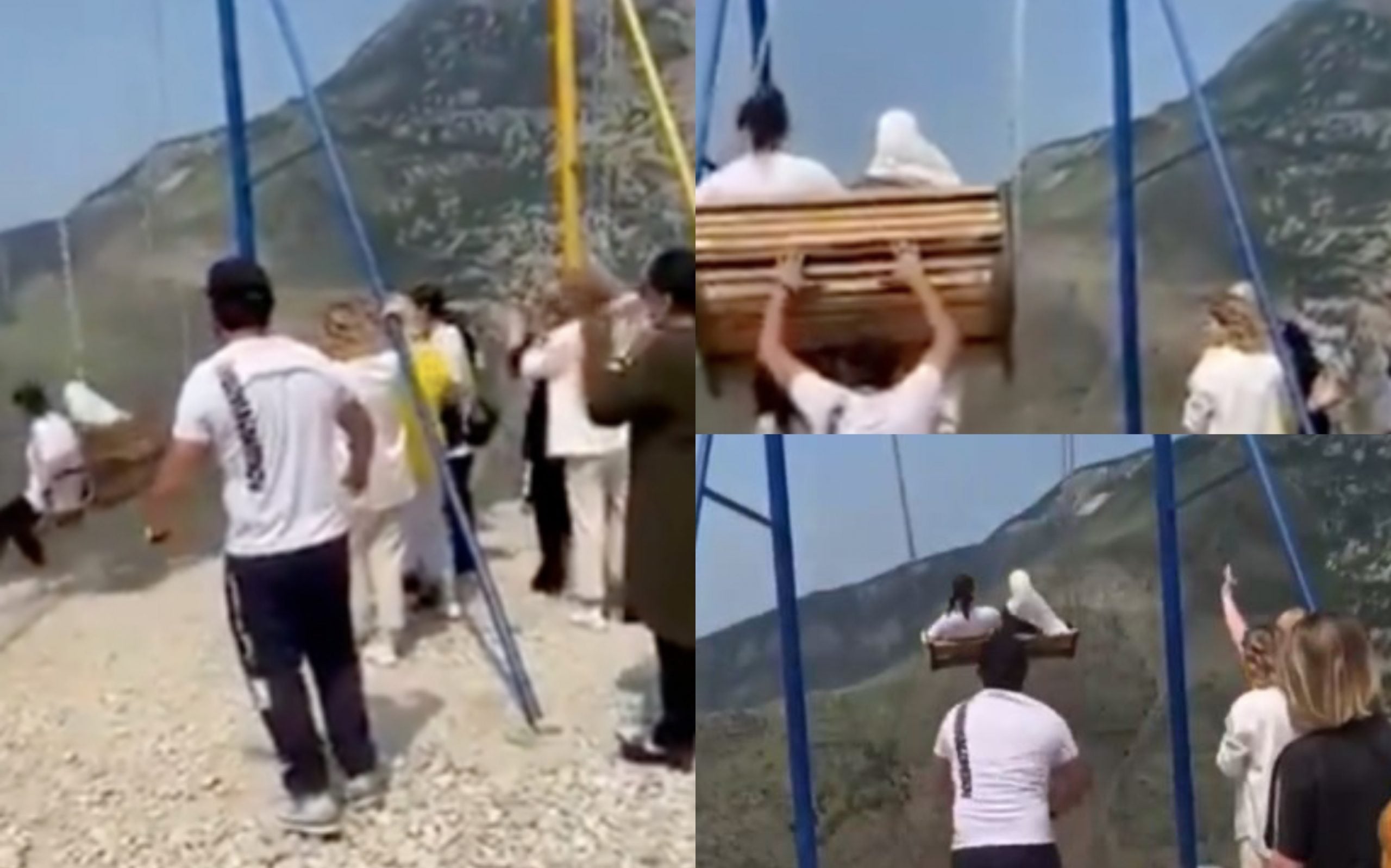 [VIDEO] Detik Cemas 2 Wanita Terjatuh Dari Buaian Di Lereng Gunung Berketinggian Lebih 6 Ribu Kaki