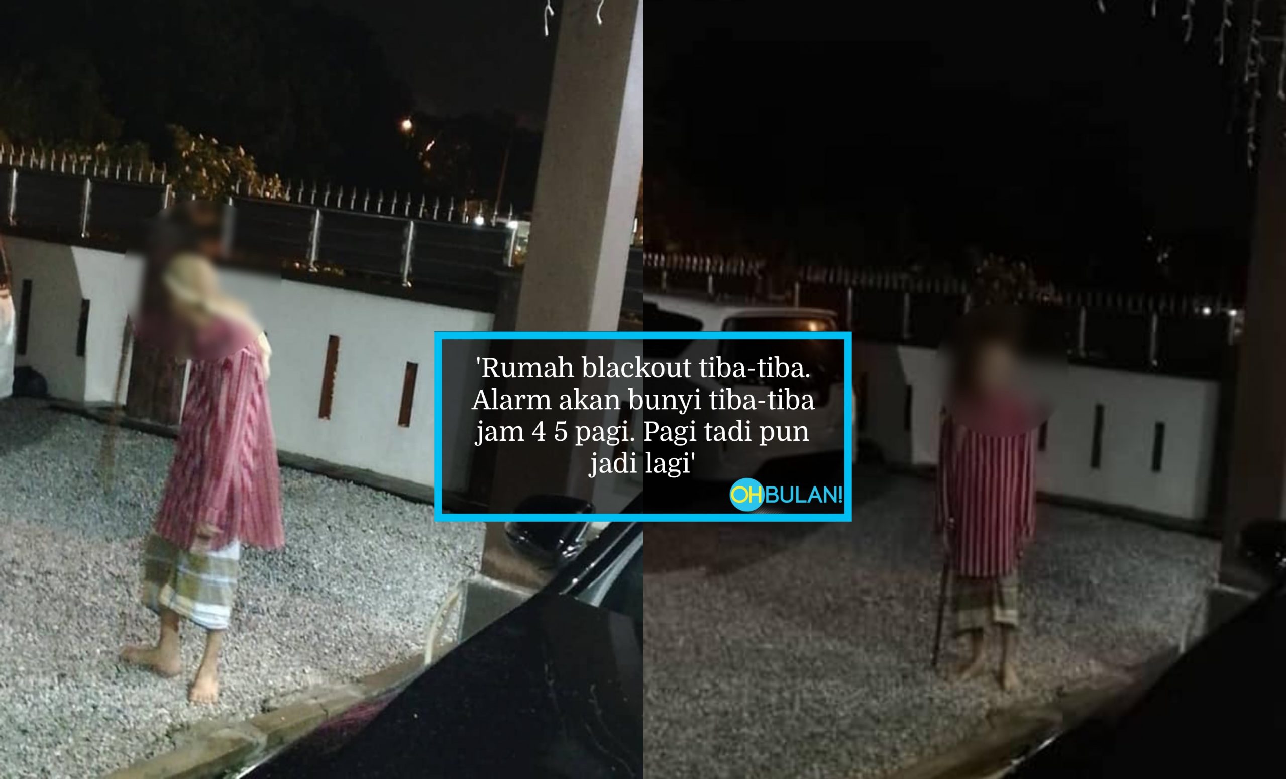 Wanita Terkejut Lihat Orang Tua Bertongkat ‘Tembusi’ Pagar Automatik Rumah, Siap Tenung CCTV