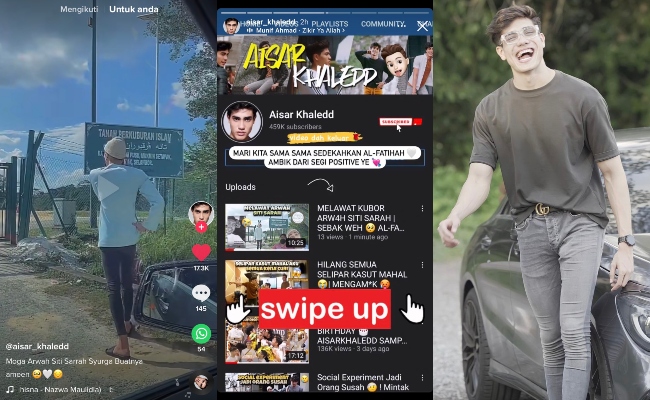 Dikecam Buat ‘Content’ Youtube Ziarah Kubur Siti Sarah, Aisar Khaled Mohon Maaf
