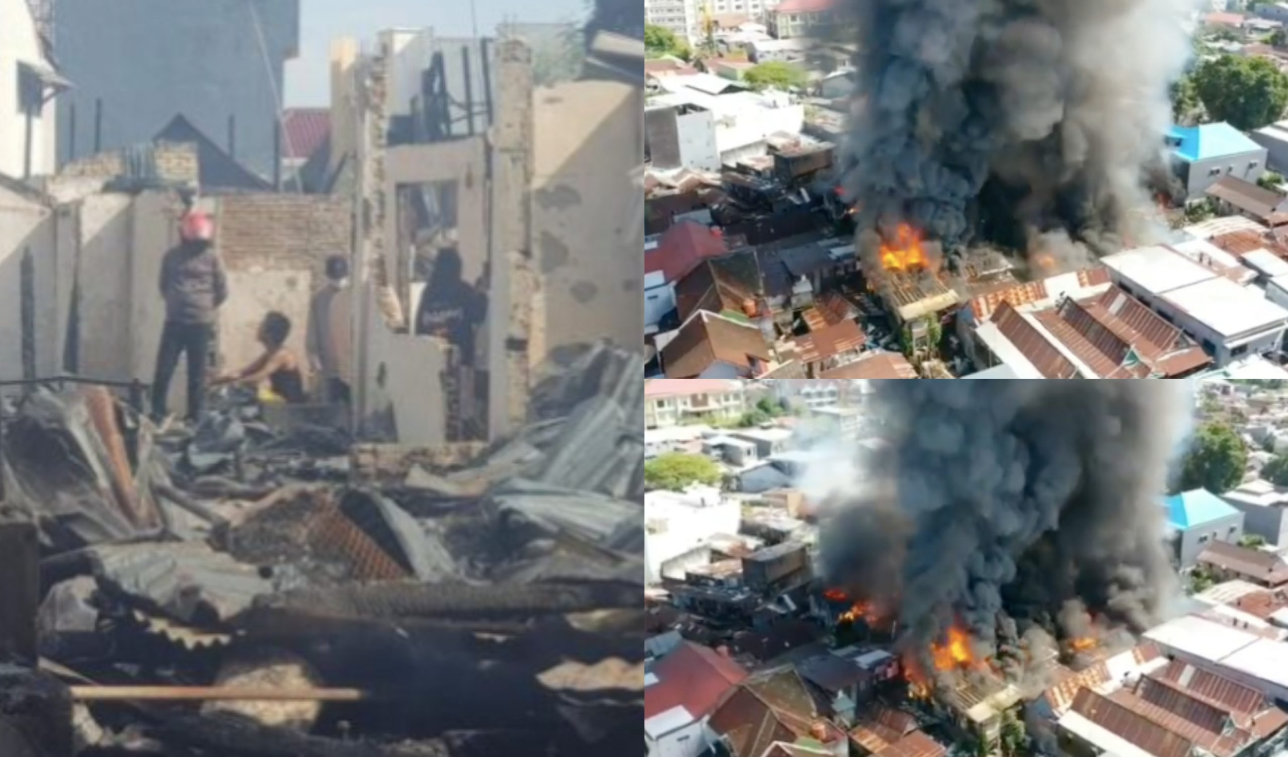 [VIDEO] Lupa Tutup Gas Dapur Sebab Leka Bergosip, 100 Rumah Terbakar Dijilat Api