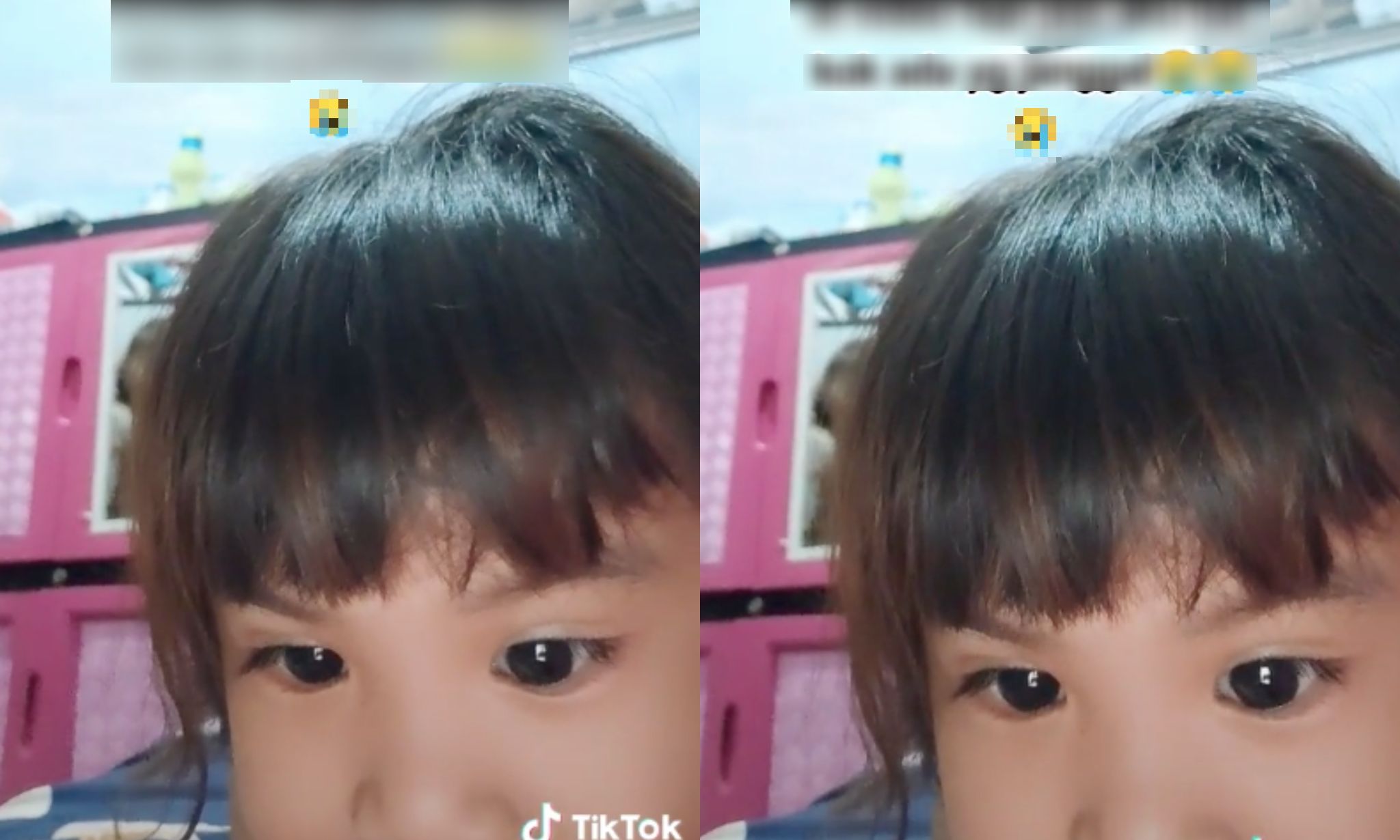 [VIDEO] ‘Siapa Dalam Cermin Tu?’ – Wanita Terkejut Kelibat Misteri Muncul Dalam Video Anak