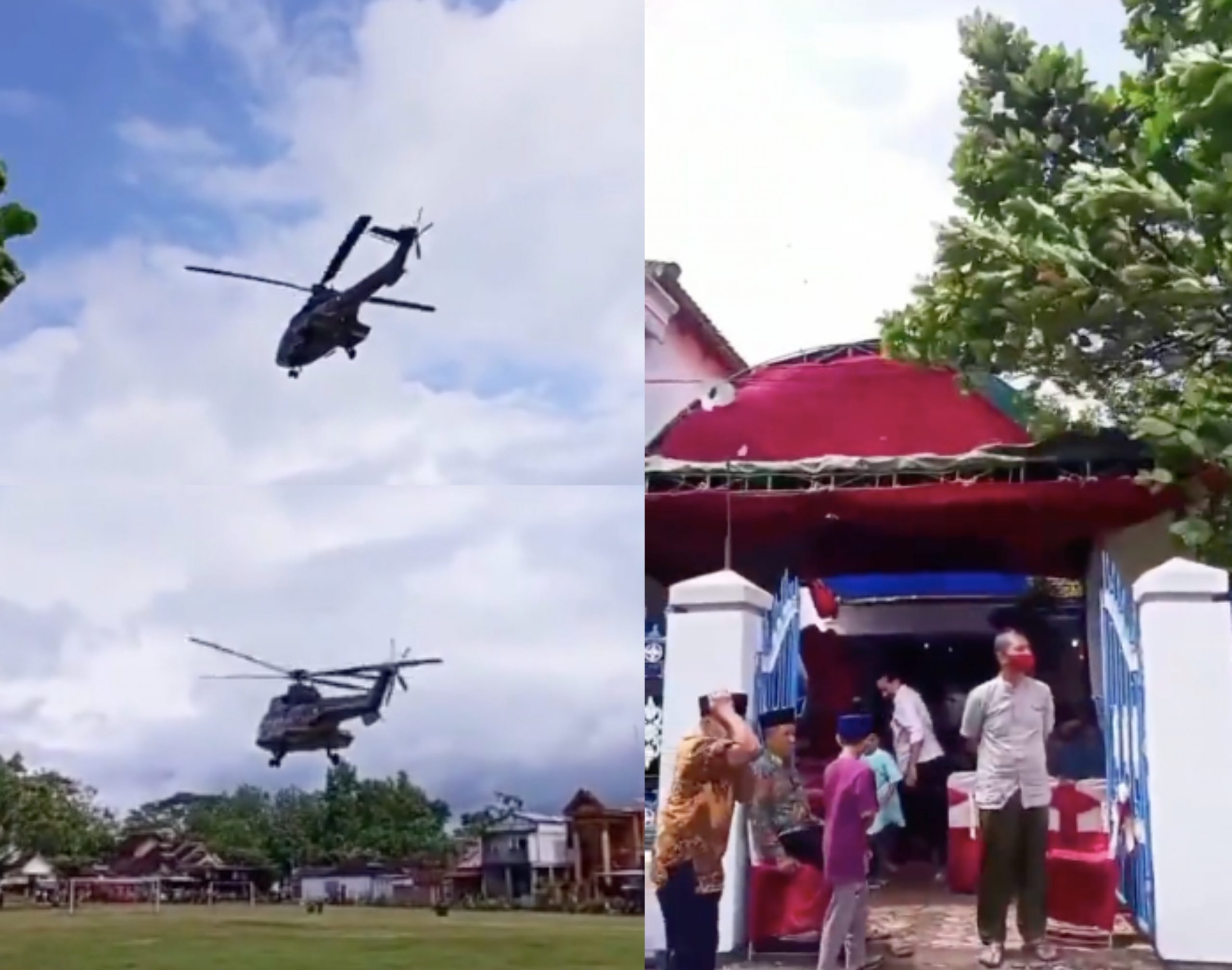 [VIDEO] ‘Dah Macam Dalam Movie..’ – Bekas Kekasih Datang Majlis Kahwin Naik Helikopter