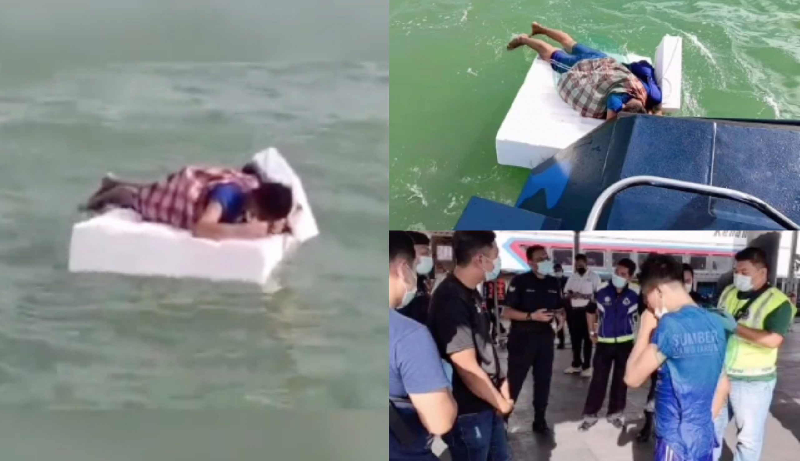 [VIDEO] Pernah Viral Berenang Nak Rentas Daerah, Lelaki Ini Cuba Taktik Baru Naik Rakit Gabus Pula!