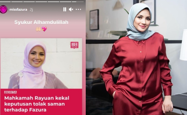 Fazura Syukur! Mahkamah Rayuan Kekal Keputusan Tolak Saman, Plaintif Kena Bayar RM10,000