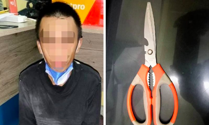 Mengamuk Sebab Mak Tak Bagi Duit, Lelaki Tikam Kepala Adik Dengan Gunting