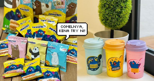 Comel Gila Mamee Monster We Bare Bears Ni, Siap Ada Perisa Rendang Edisi Terhad!