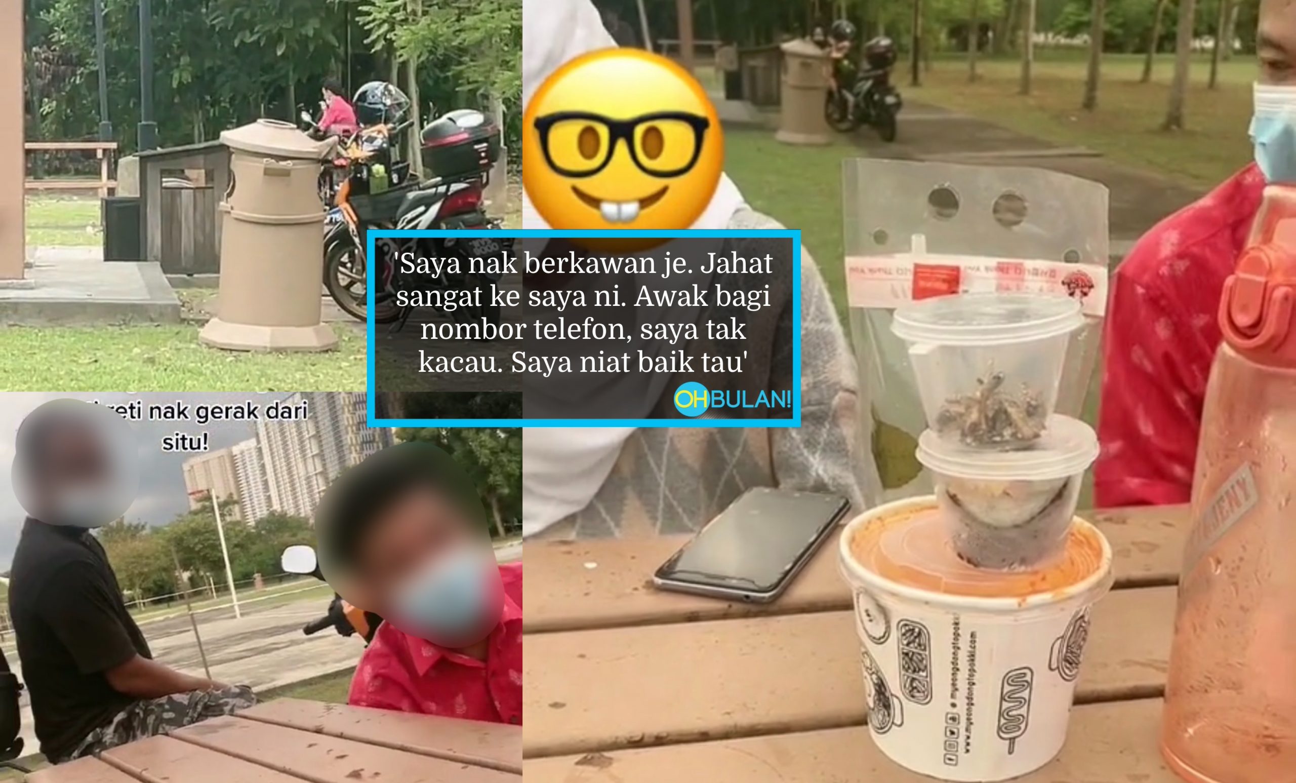 Gadis Cemas Diganggu 2 Lelaki Di Taman