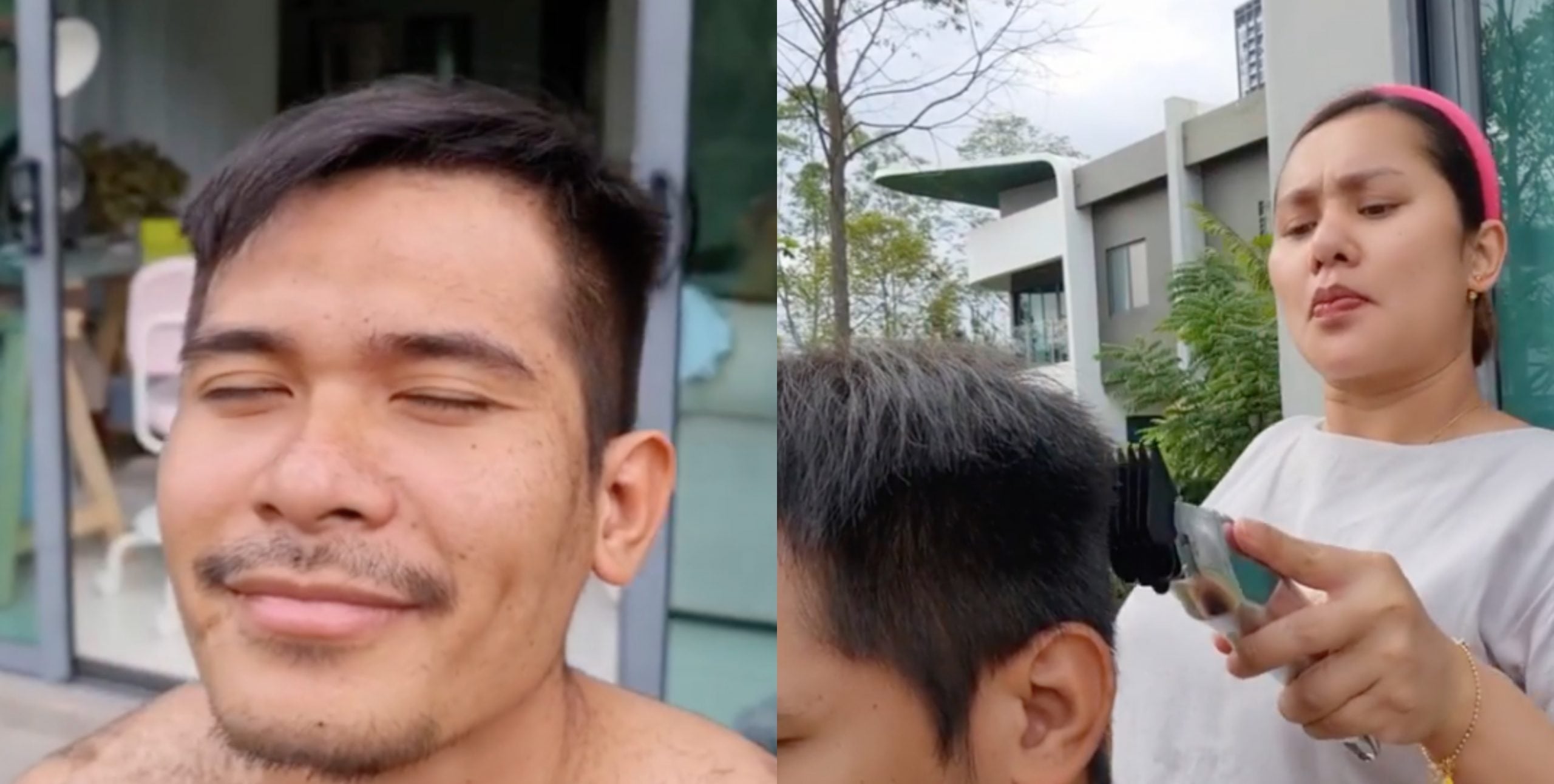 Gelagat ‘Serba Boleh’ Elly Mazlein Potong Rambut Suami Curi Perhatian Netizen – ‘Berpetak Jadinya!’