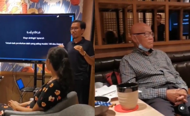 [VIDEO] Lelaki Ini Pilih Lamar Kekasih Guna ‘Power Point’, Bentang Plan Lepas Kahwin Depan Keluarga Mentua