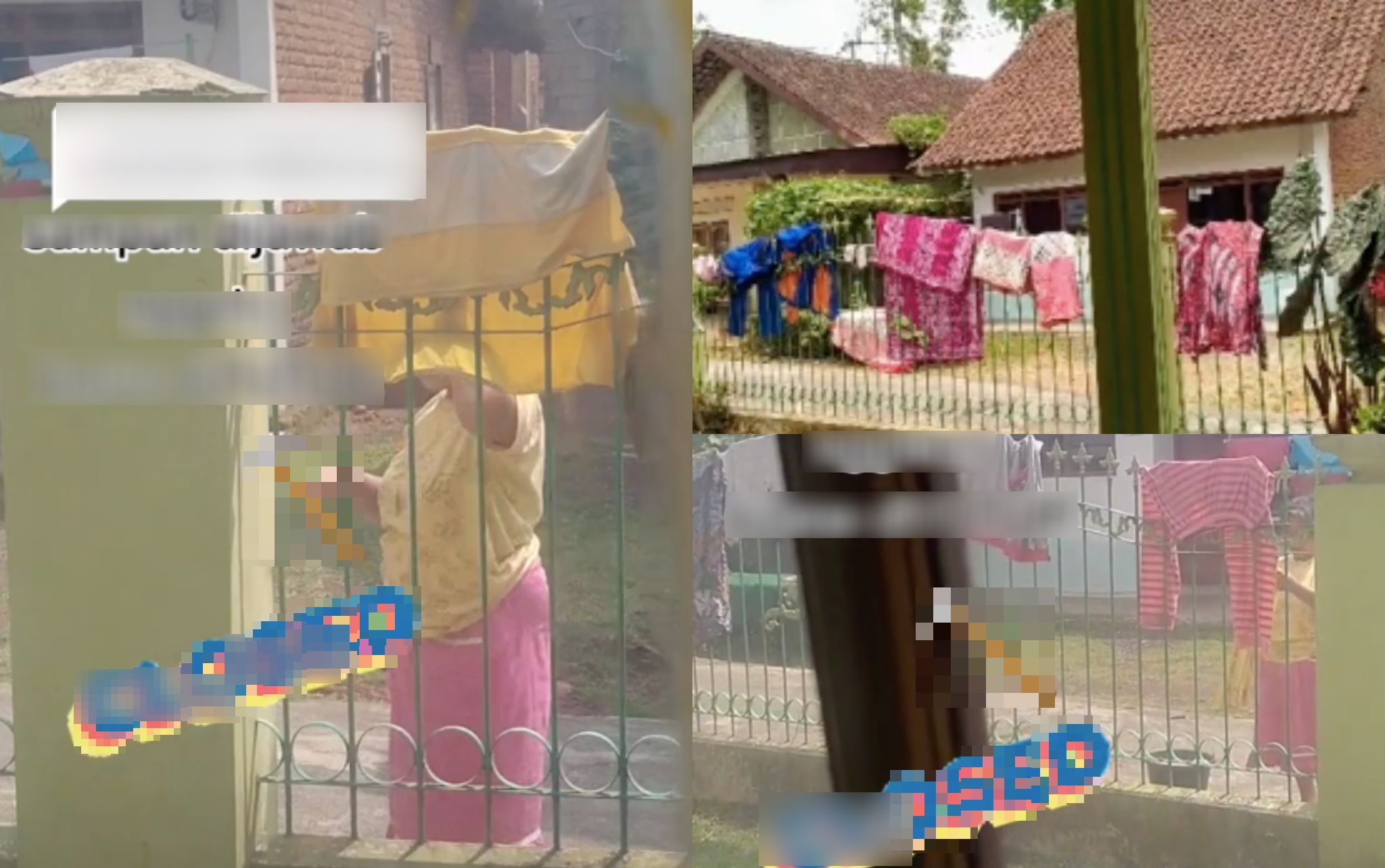 [VIDEO] Wanita Geram Jiran Suka Sidai Baju Dekat Pagar Rumah, Buat Macam Pagar Sendiri!