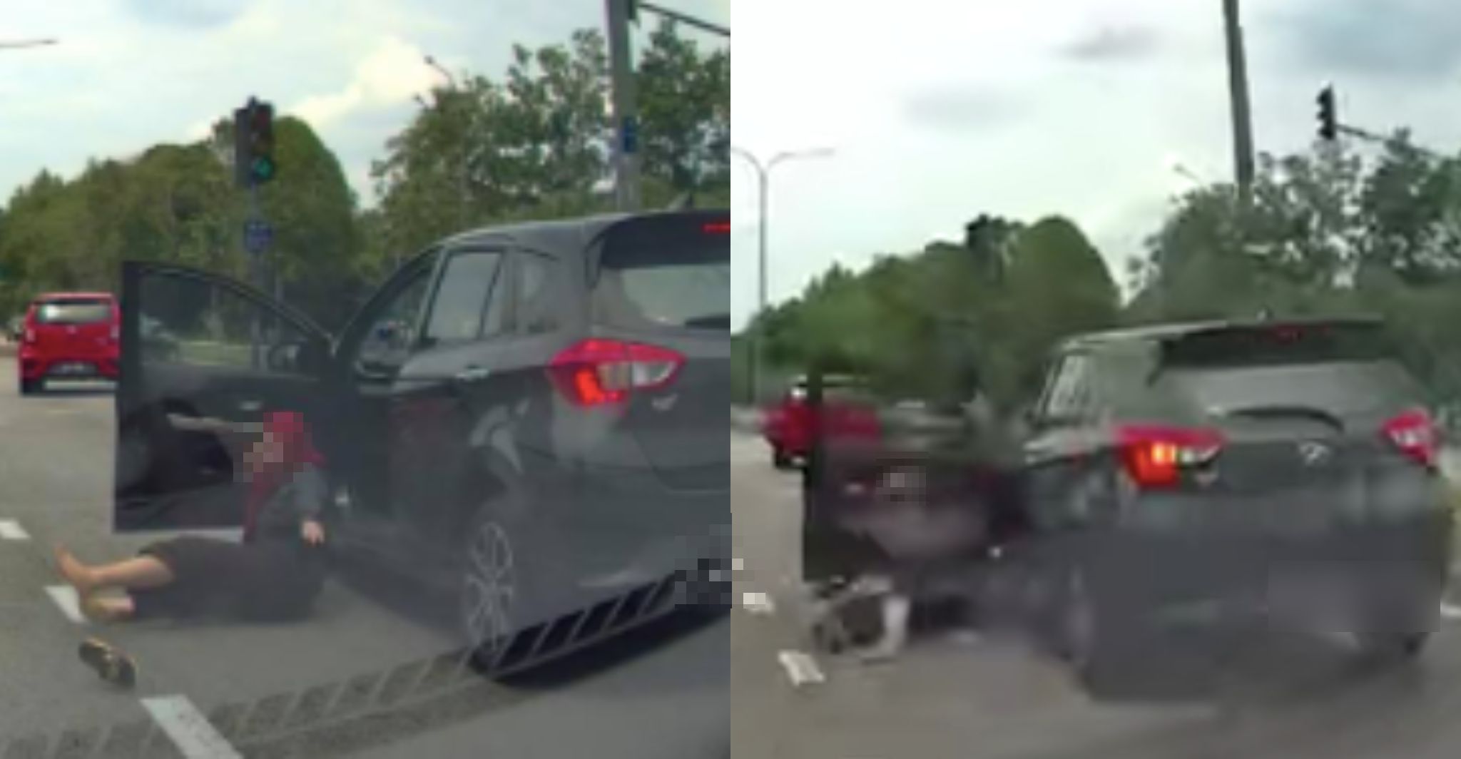 Video Wanita ‘Tercampak’ Keluar Dari Myvi Bergerak Cetus Tanda Tanya – ‘Ke Dia Sengaja Terjun?’