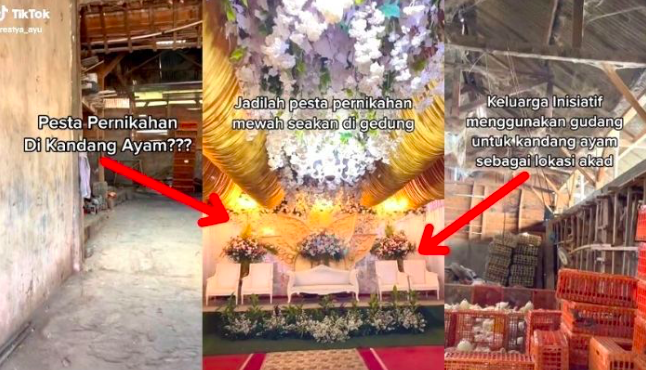 Tak Boleh Buat Majlis Kahwin Dekat Dewan, Keluarga Pengantin ‘Transform’ Reban Ayam