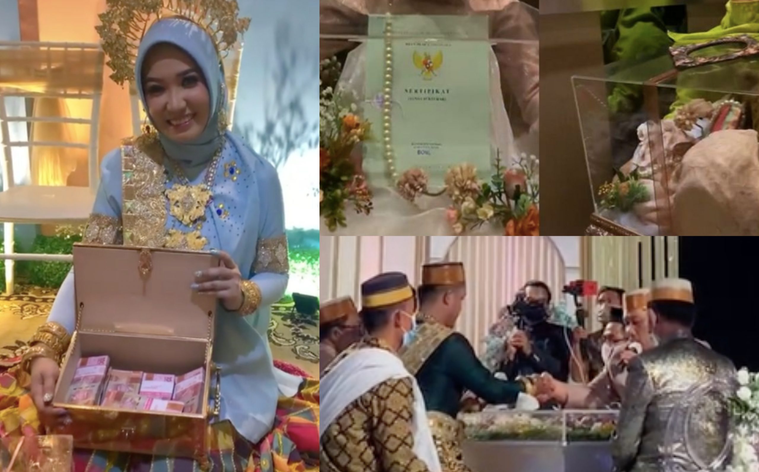 [VIDEO] Pengantin Wanita Terima Geran Tanah, & 1 Set Perhiasan Emas Sebagai Mas Kahwin – ‘Memang Kaya Betul’