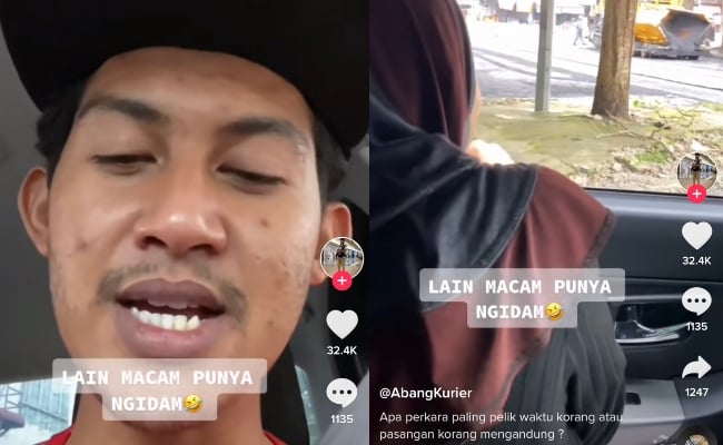[VIDEO] Tersenyum Isteri Hamil Dapat Bau Tar Jalan, Warga Ibu Pula Kongsi Pengalaman Pernah Suka Cium Daging Mentah