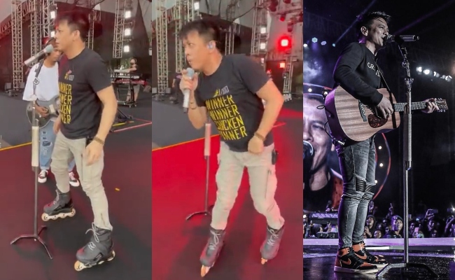 Konsert ‘Drive In’ Curi Perhatian Ramai, Ariel Noah Tampil Unik Nyanyi Sambil Main Kasut Roda – ‘Malaysia Come On’