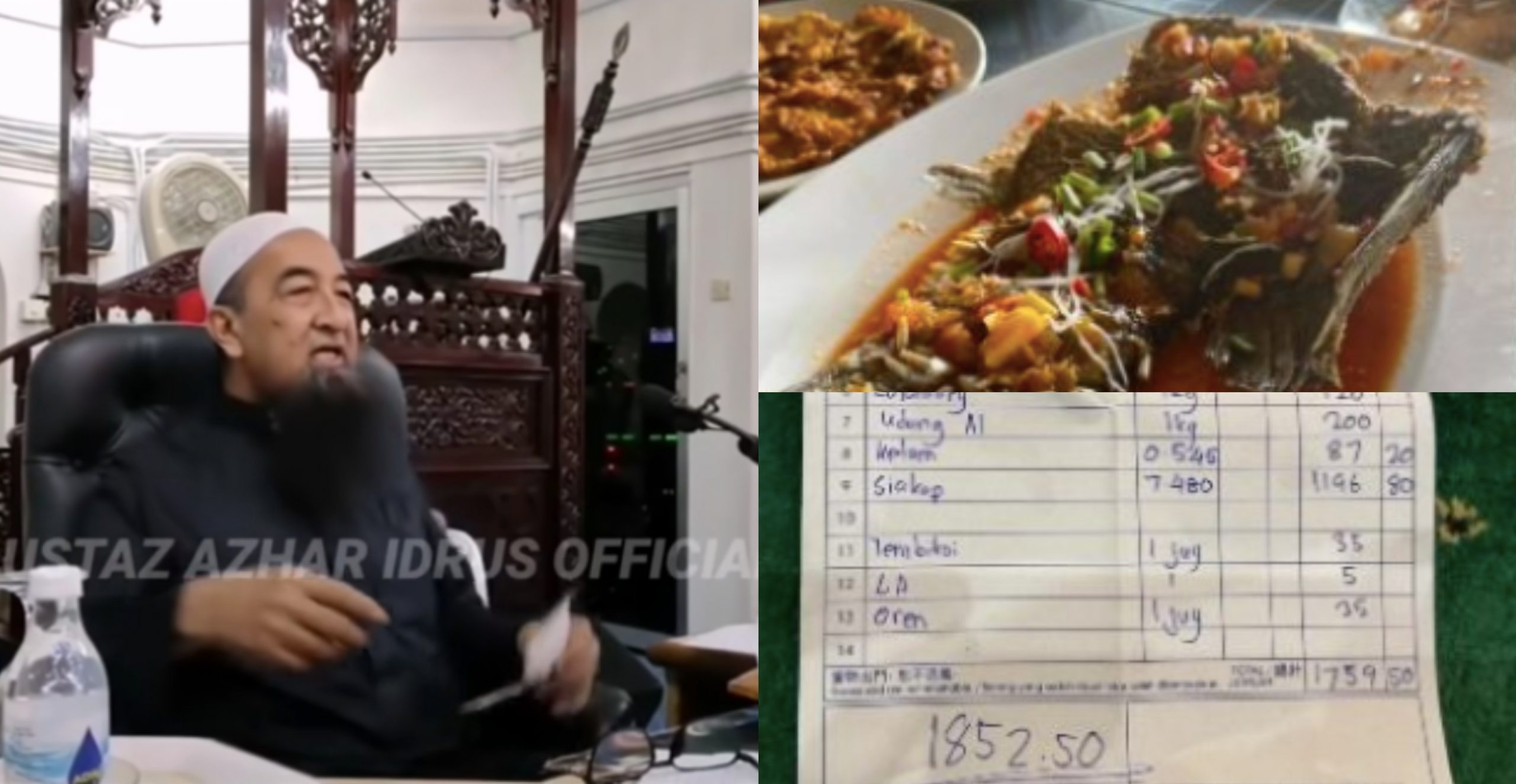 ‘Kita Order Ikan Siakap 2kg, Dia Hantar 7kg.. Jangan Makan’ – Ustaz Azhar Idrus