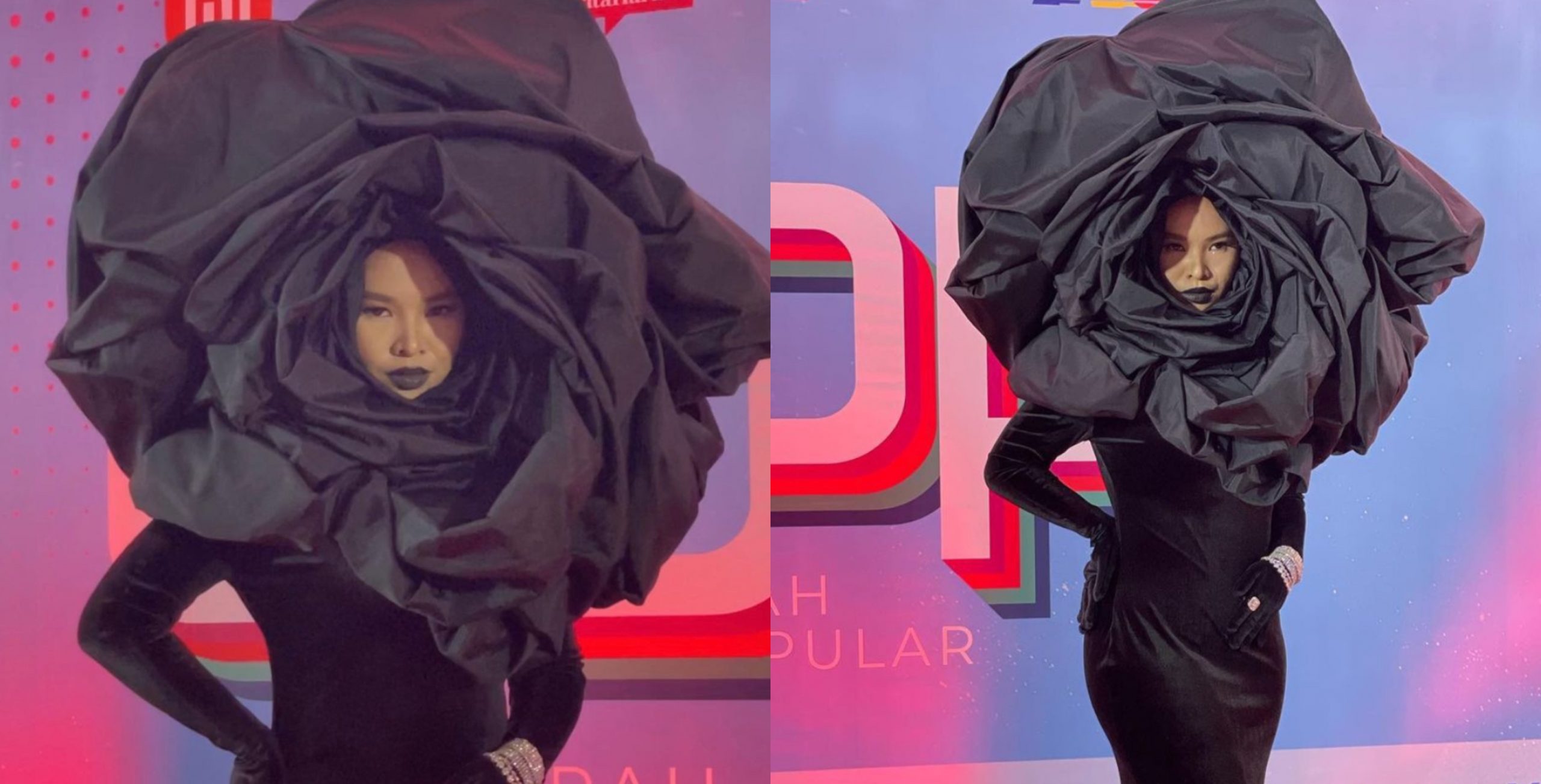 Persis Sekuntum Bunga, Fesyen Unik Aina Abdul Di ABPBH 34 Buat Ramai Terkesima – ‘Tak Panas & Berat Kepala Ke?’